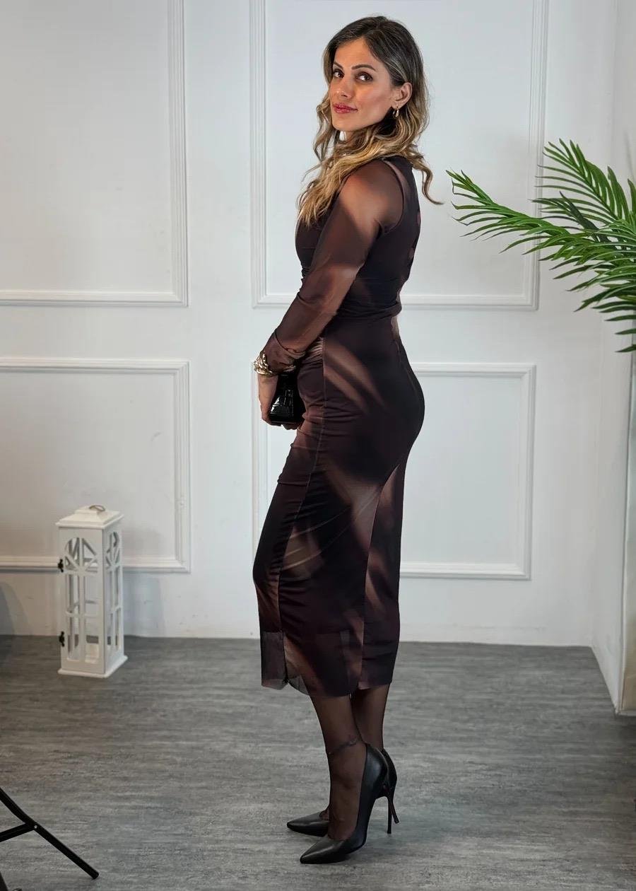 4793 Uzun Boy Lowell Elbise4793