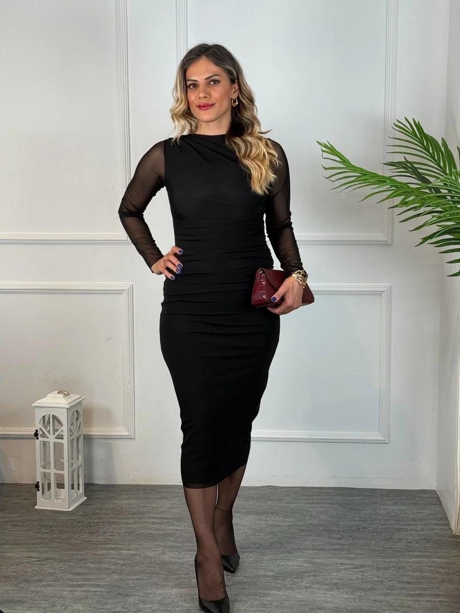 4793  Uzun Boy Lowell Elbise4793