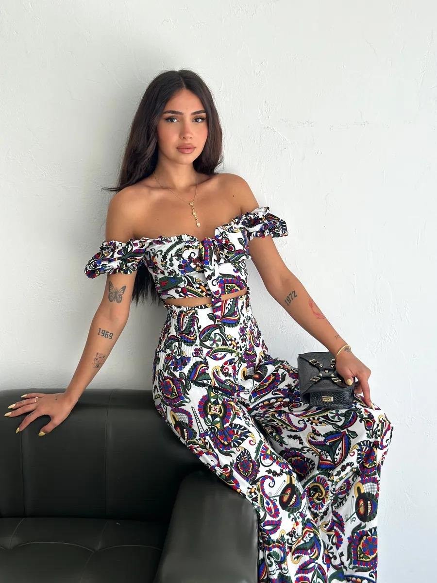 4802 Mara Crop Pantolon Takım4802