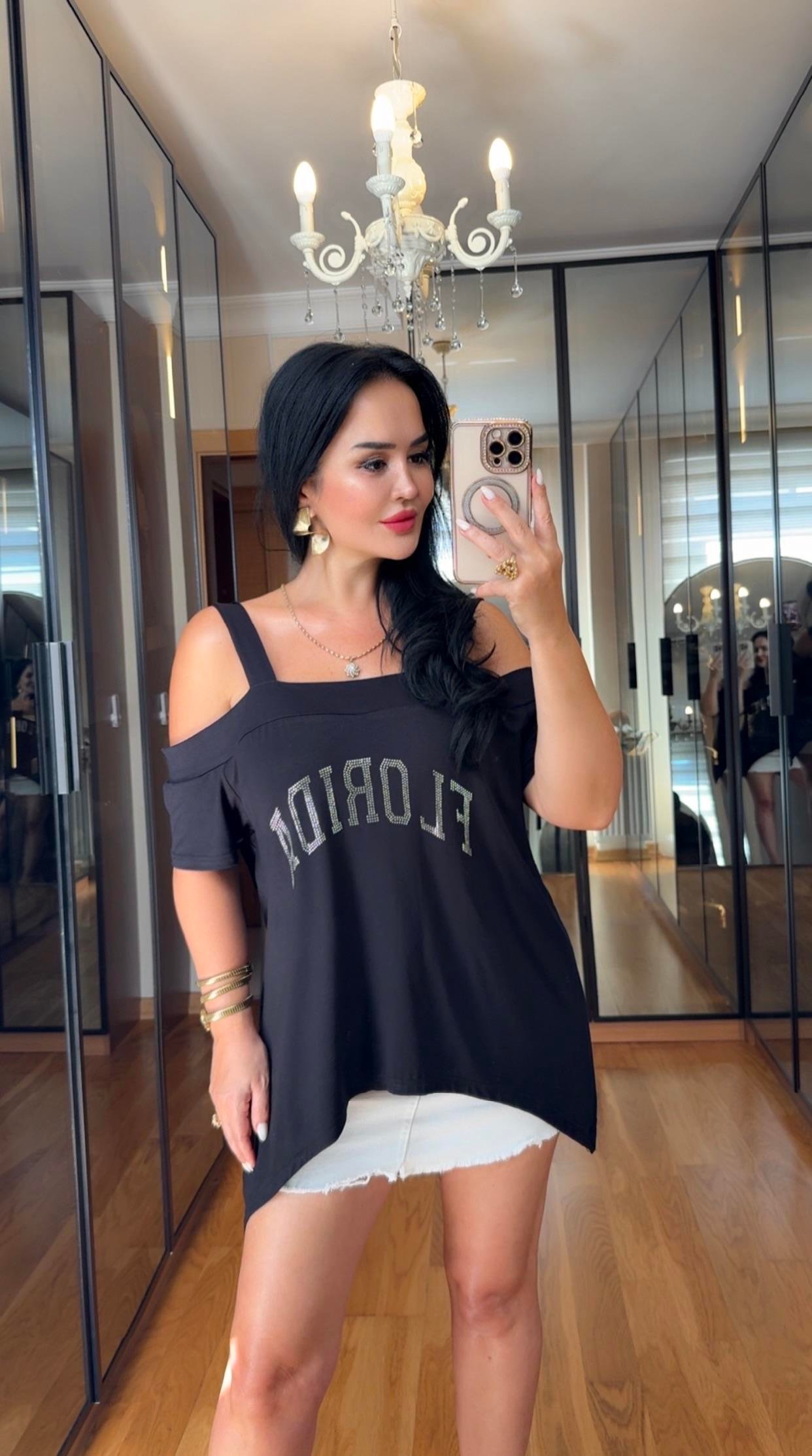 4809 Bovary siyah bluz4809