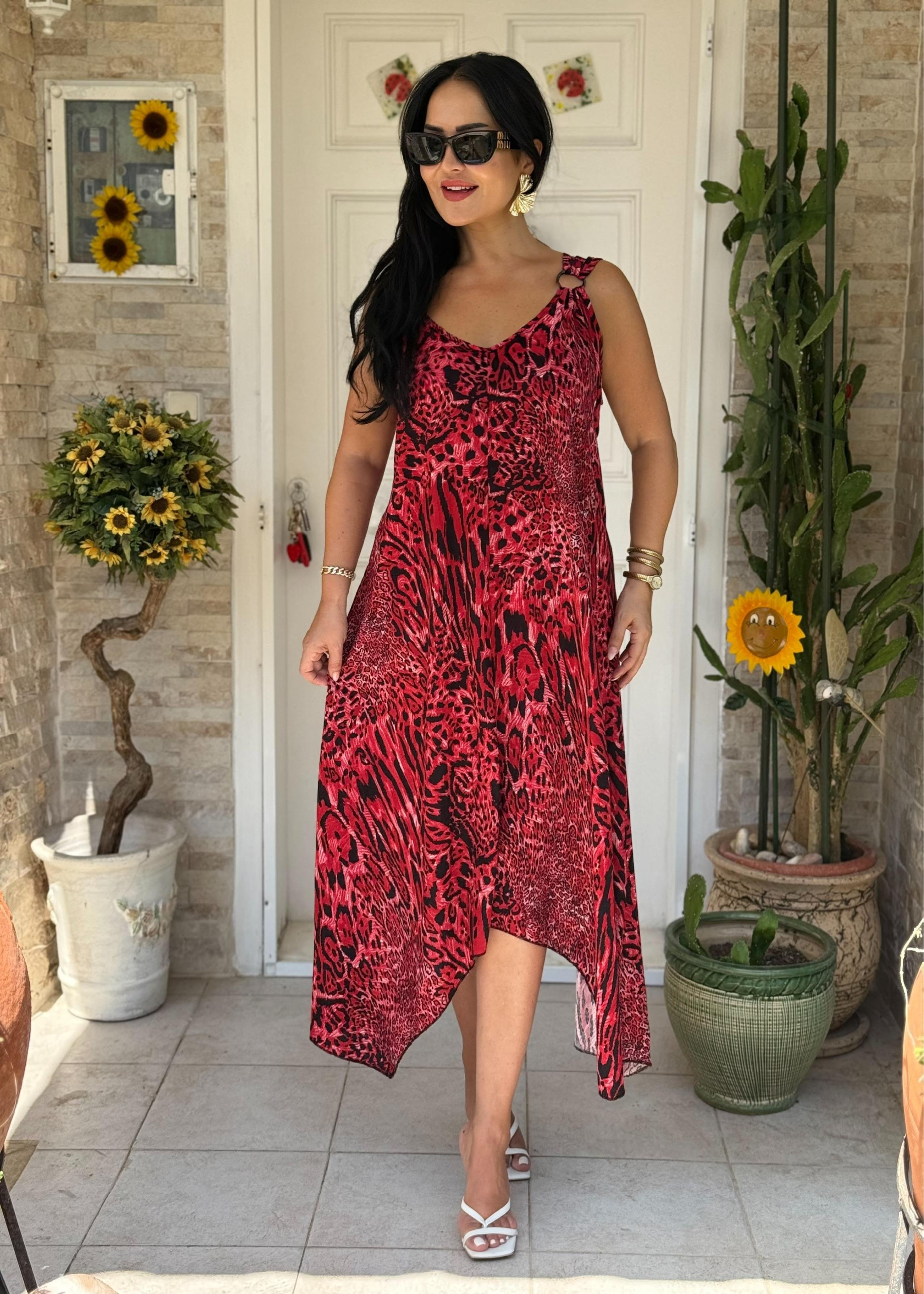 4819 Melina         halka detaylı elbise4819