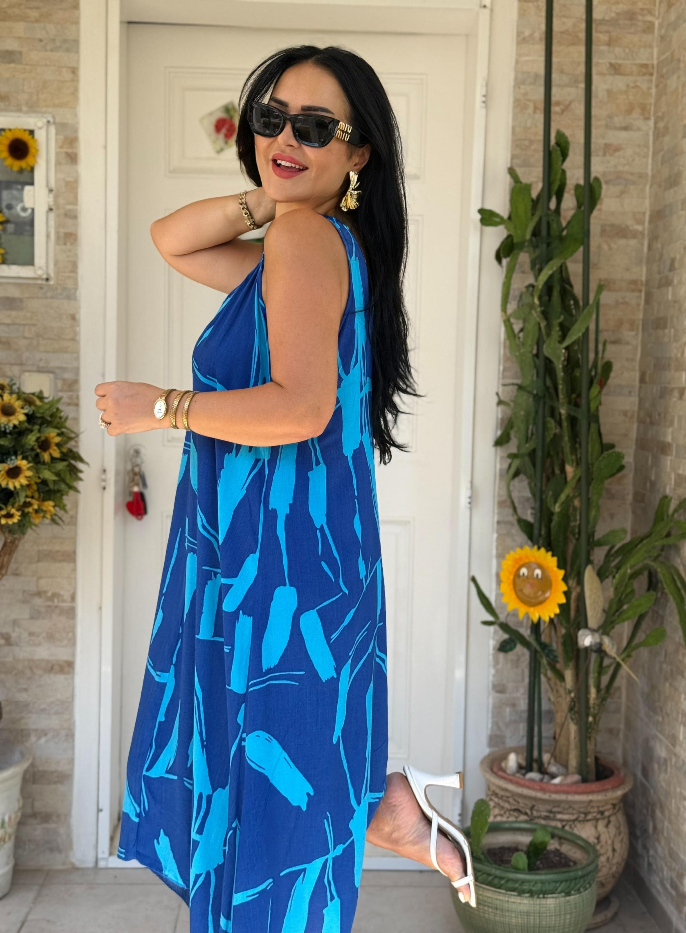 4819 Melina          halka detaylı elbise4819