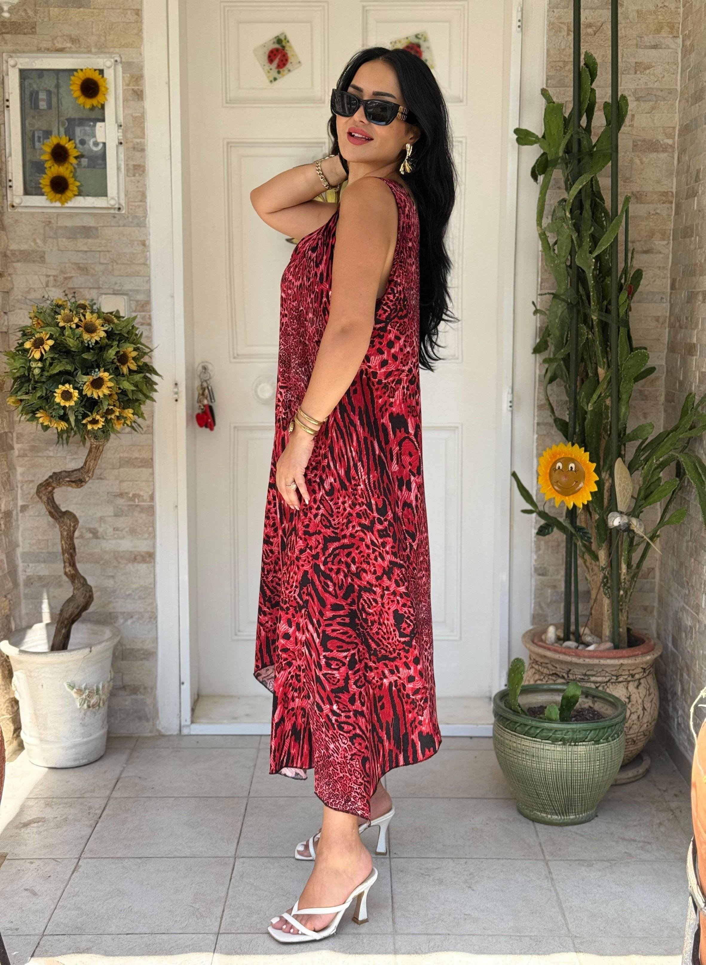 4819 Melina         halka detaylı elbise4819