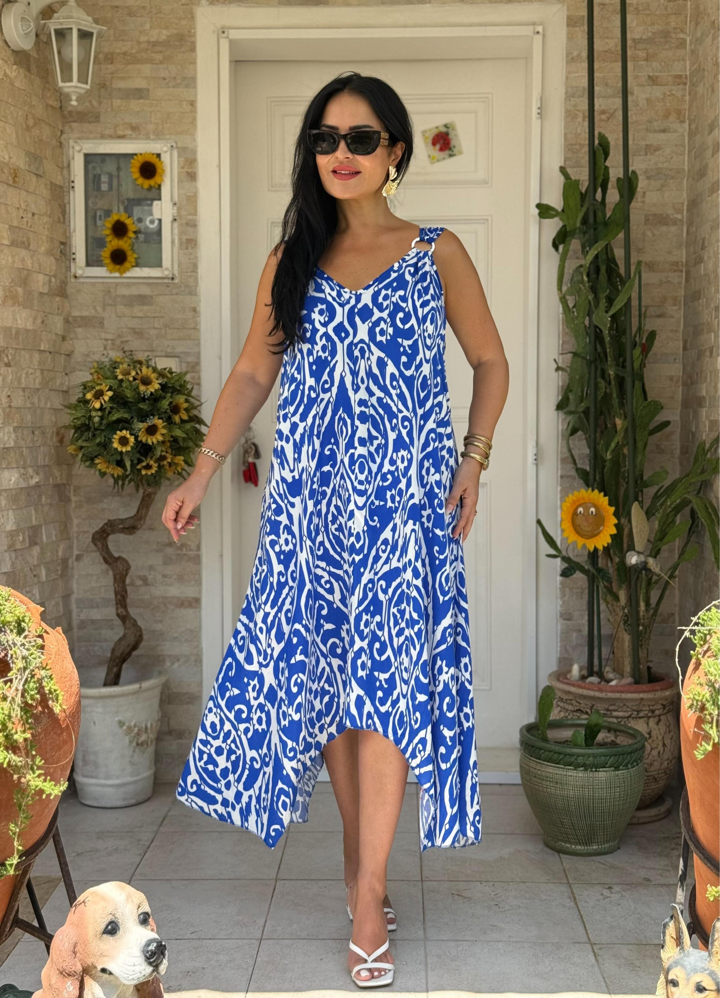 4819 Melina halka detaylı elbise4819