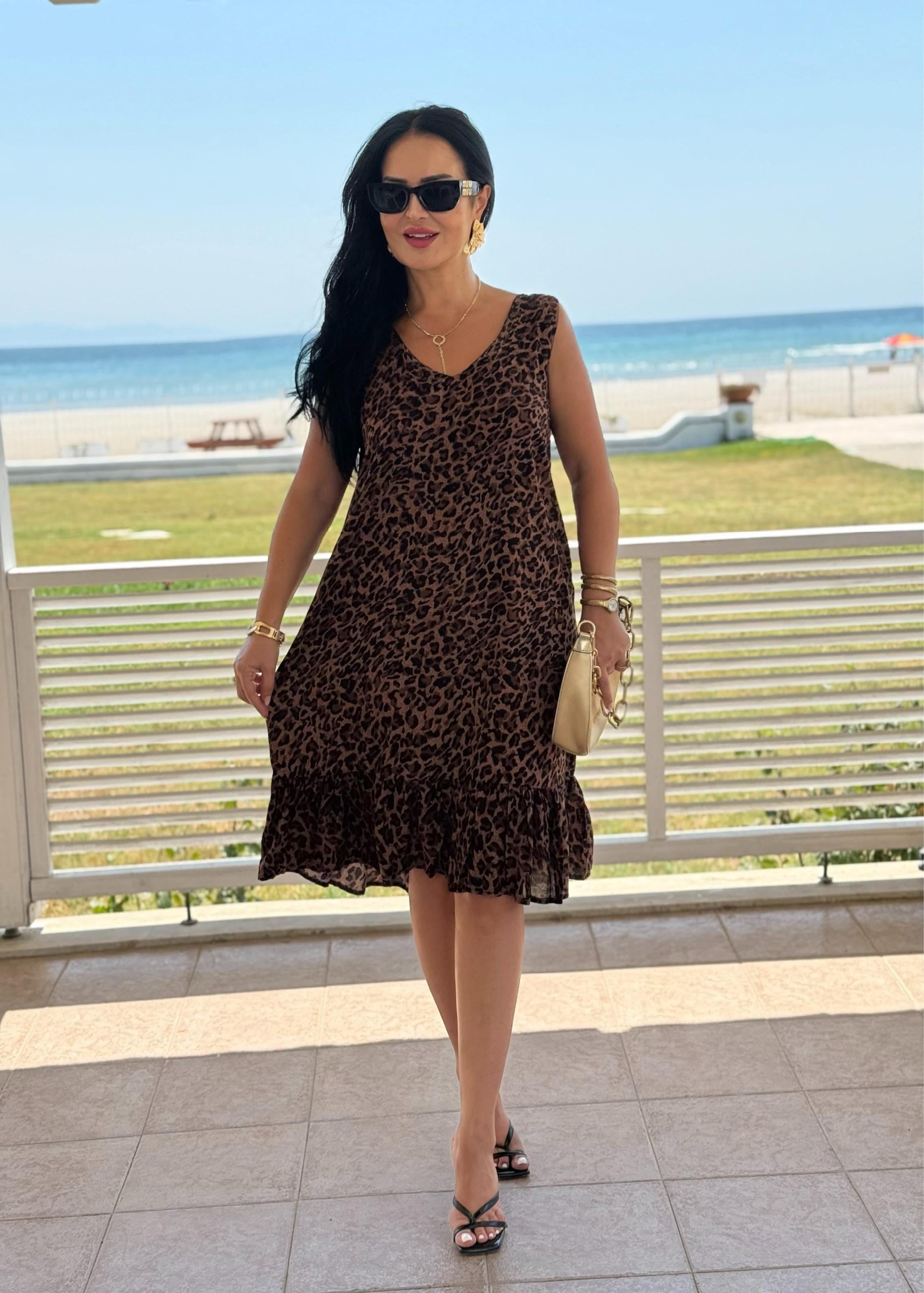 4821 Minso  sıfır kol bisiklet yaka eteği volanlı elbise4821