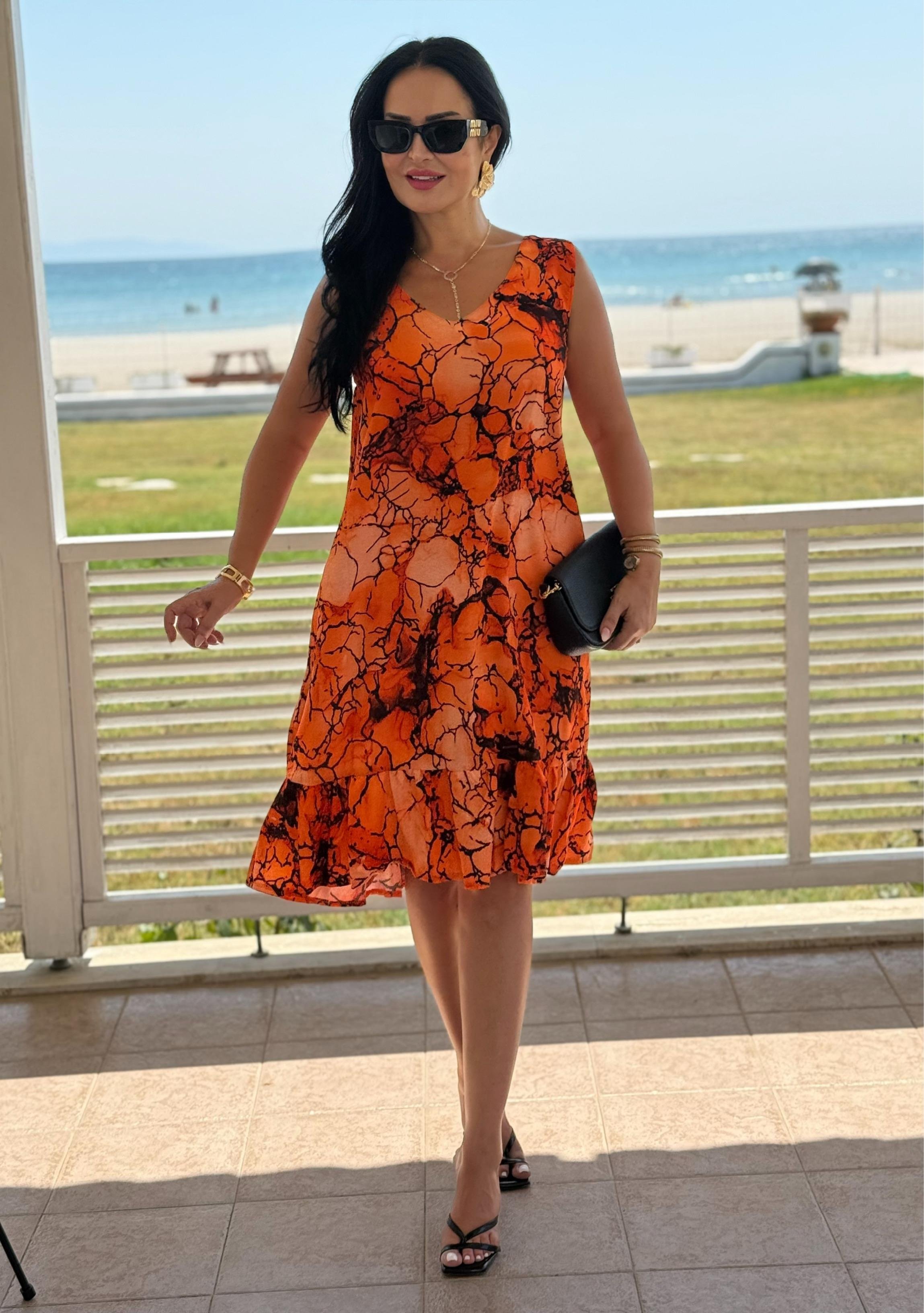 4821  Minso      sıfır kol bisiklet yaka eteği volanlı elbise4821