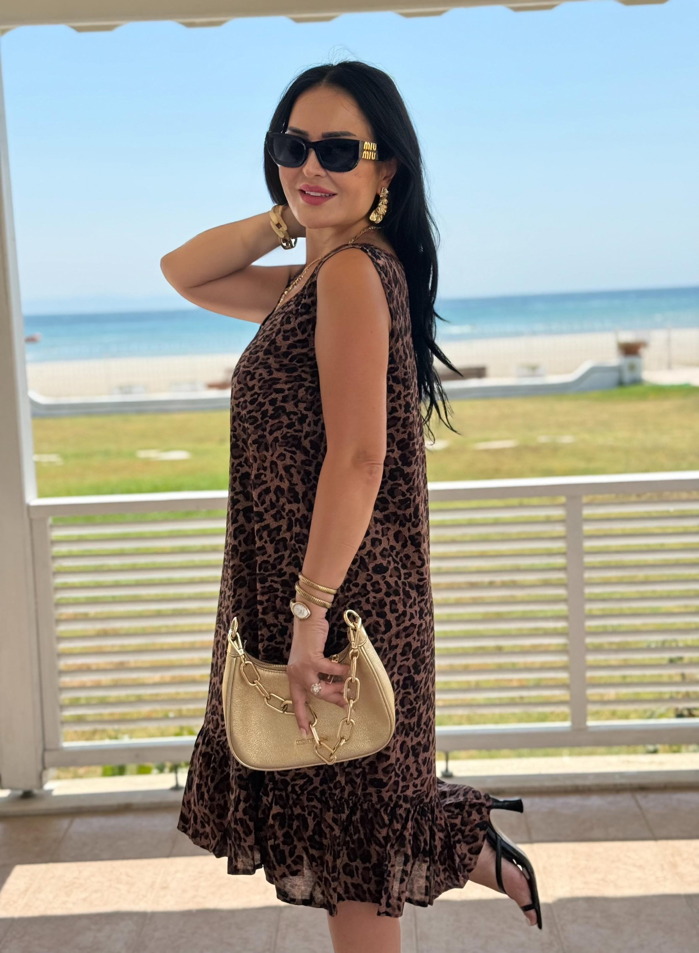 4821 Minso  sıfır kol bisiklet yaka eteği volanlı elbise4821