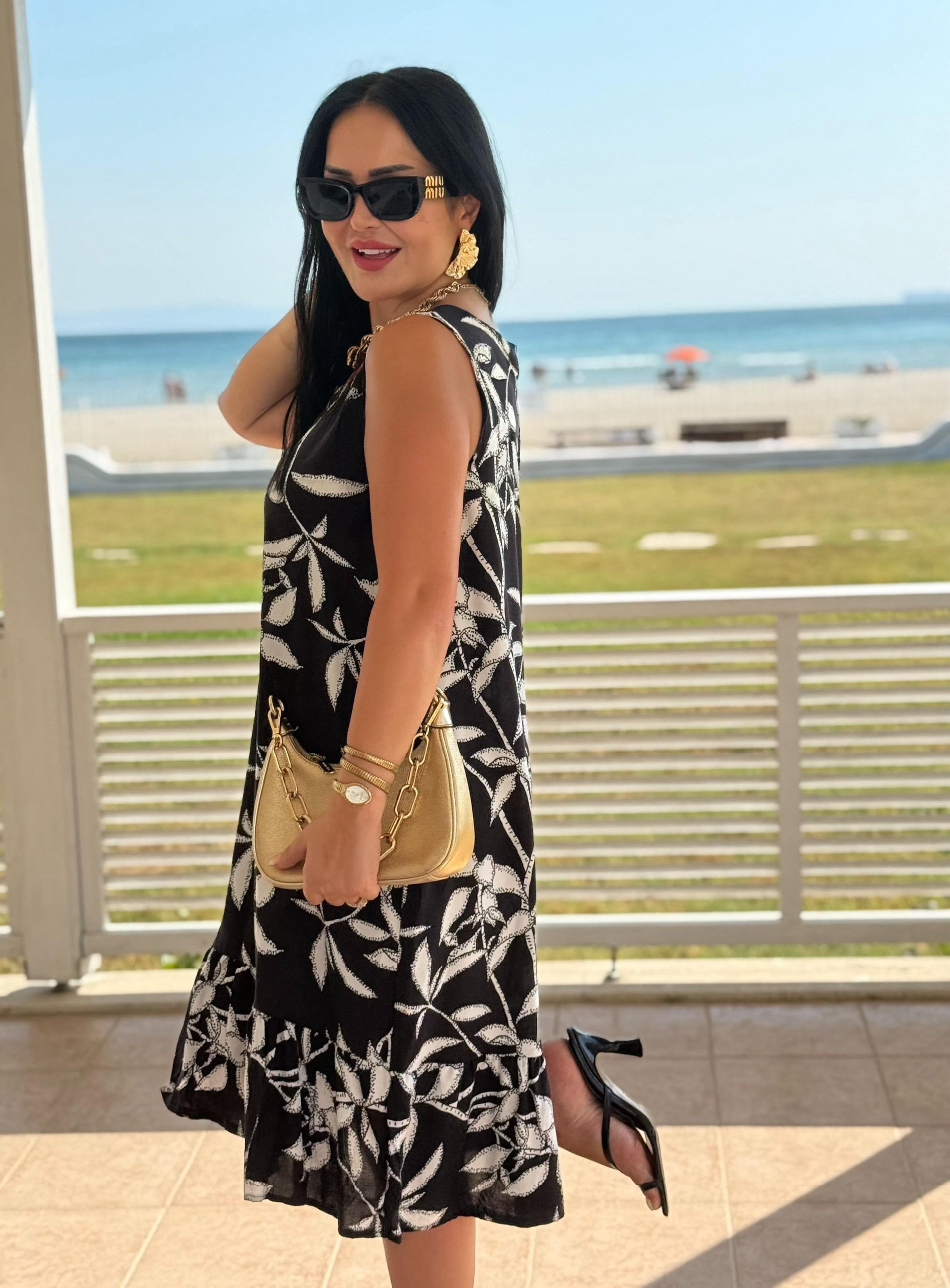 4822 Helia v yaka  cep detaylı mavi elbise4822