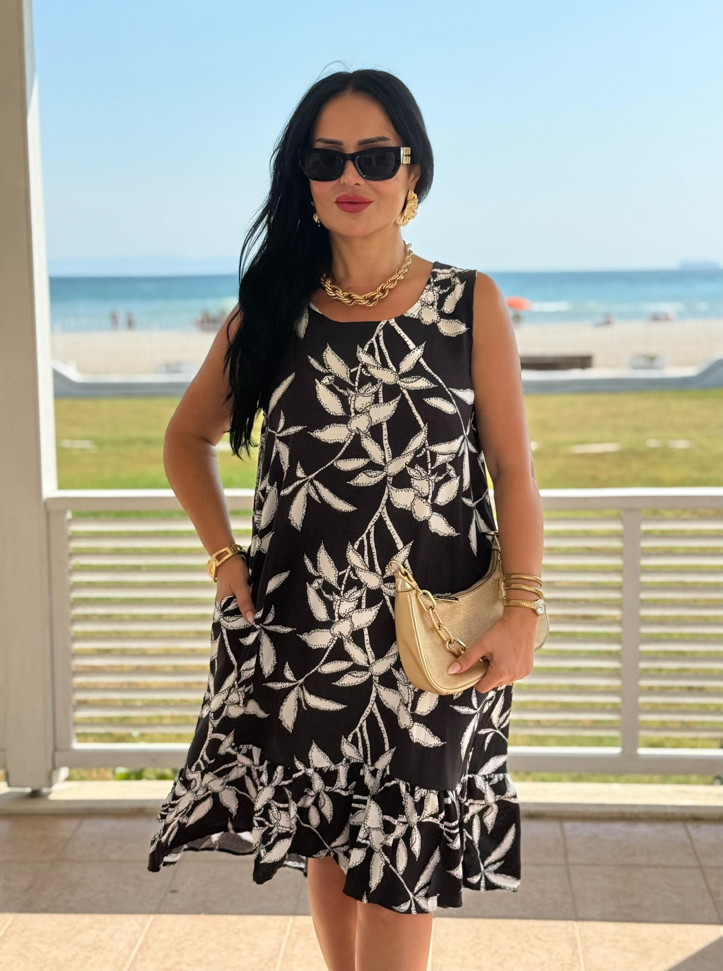 4822 Helia v yaka  cep detaylı mavi elbise4822