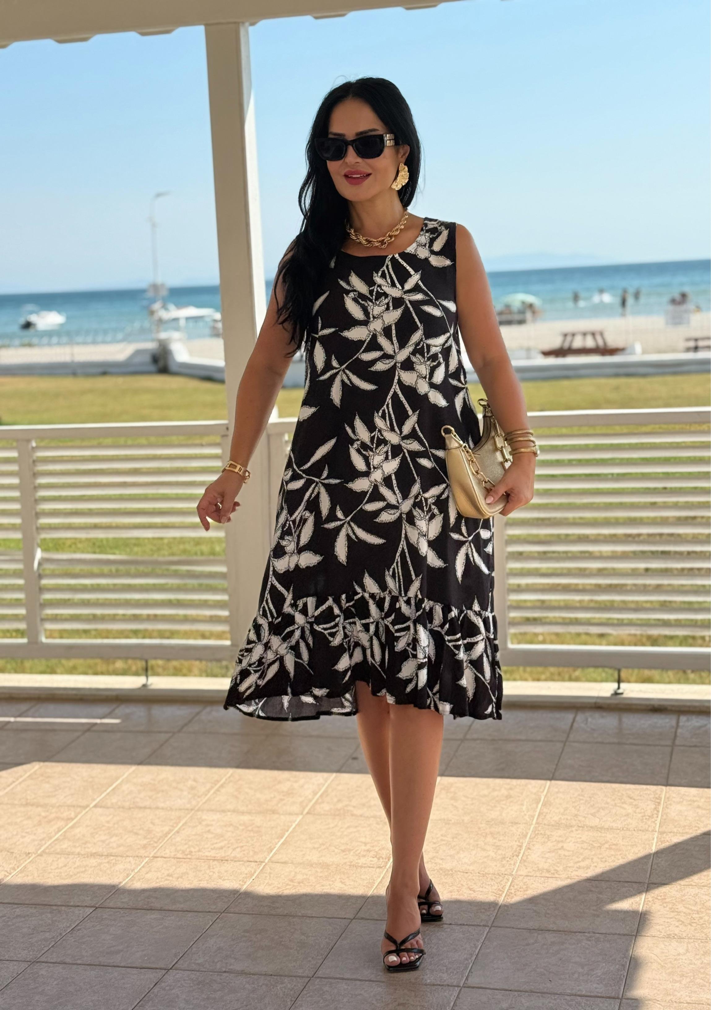 4822 Helia v yaka  cep detaylı mavi elbise4822