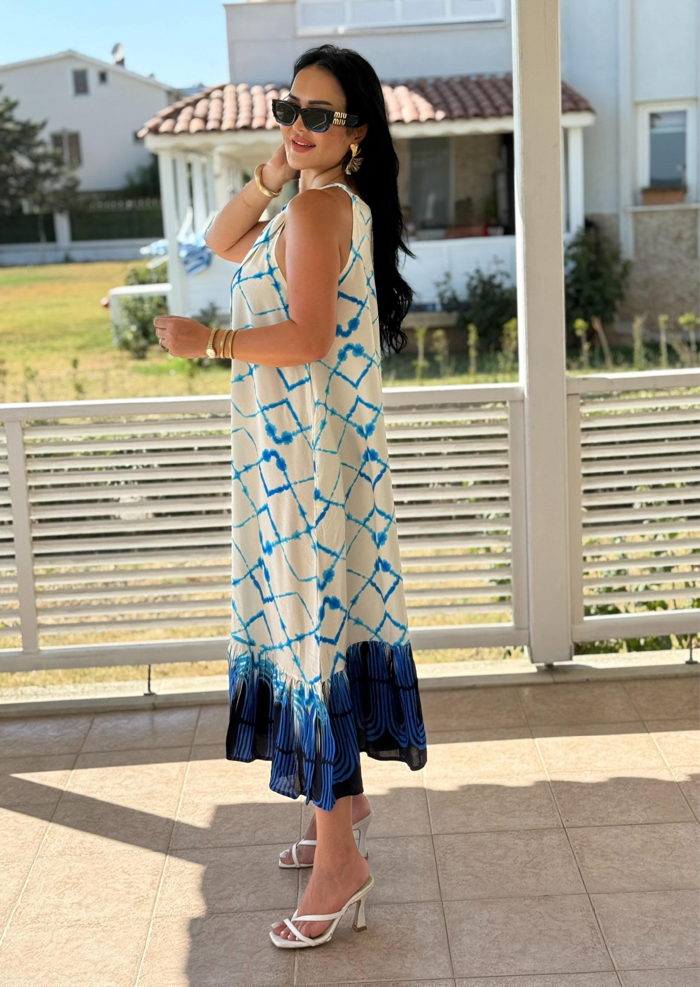 4823 Nore halter   yaka elbise4823