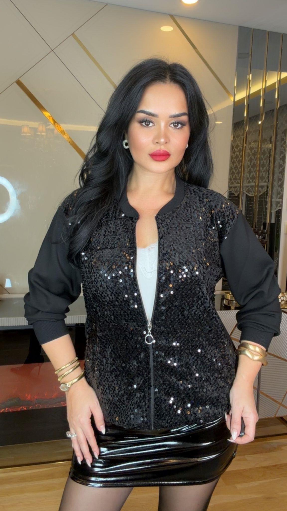 4840 Lenora   Payetli Hırka4840