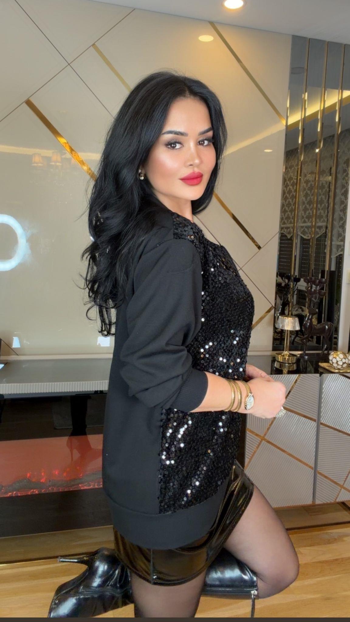 4840 Lenora   Payetli Hırka4840