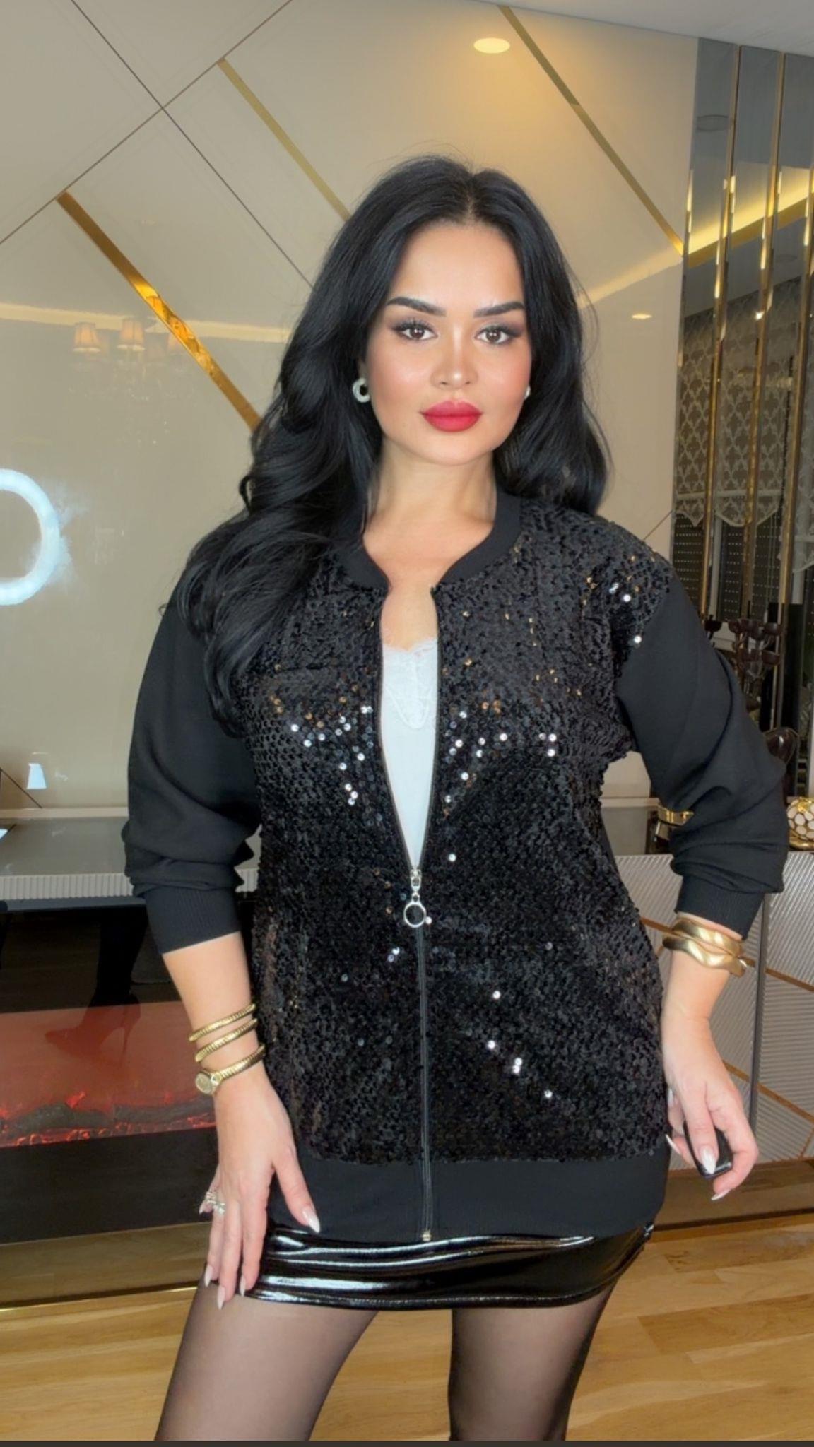 4840 Lenora   Payetli Hırka4840