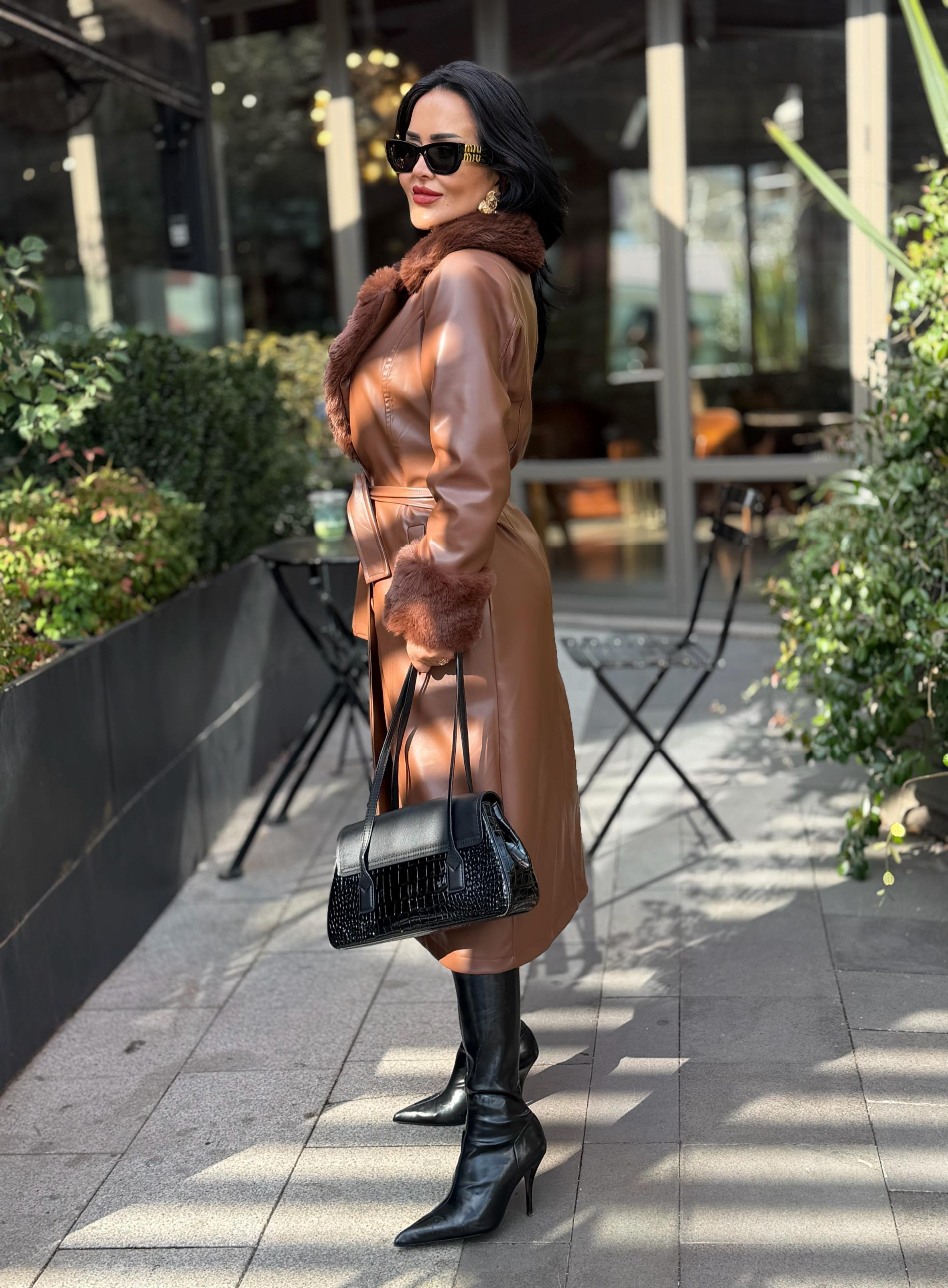 4875 Laura  uzun deri kaban4875