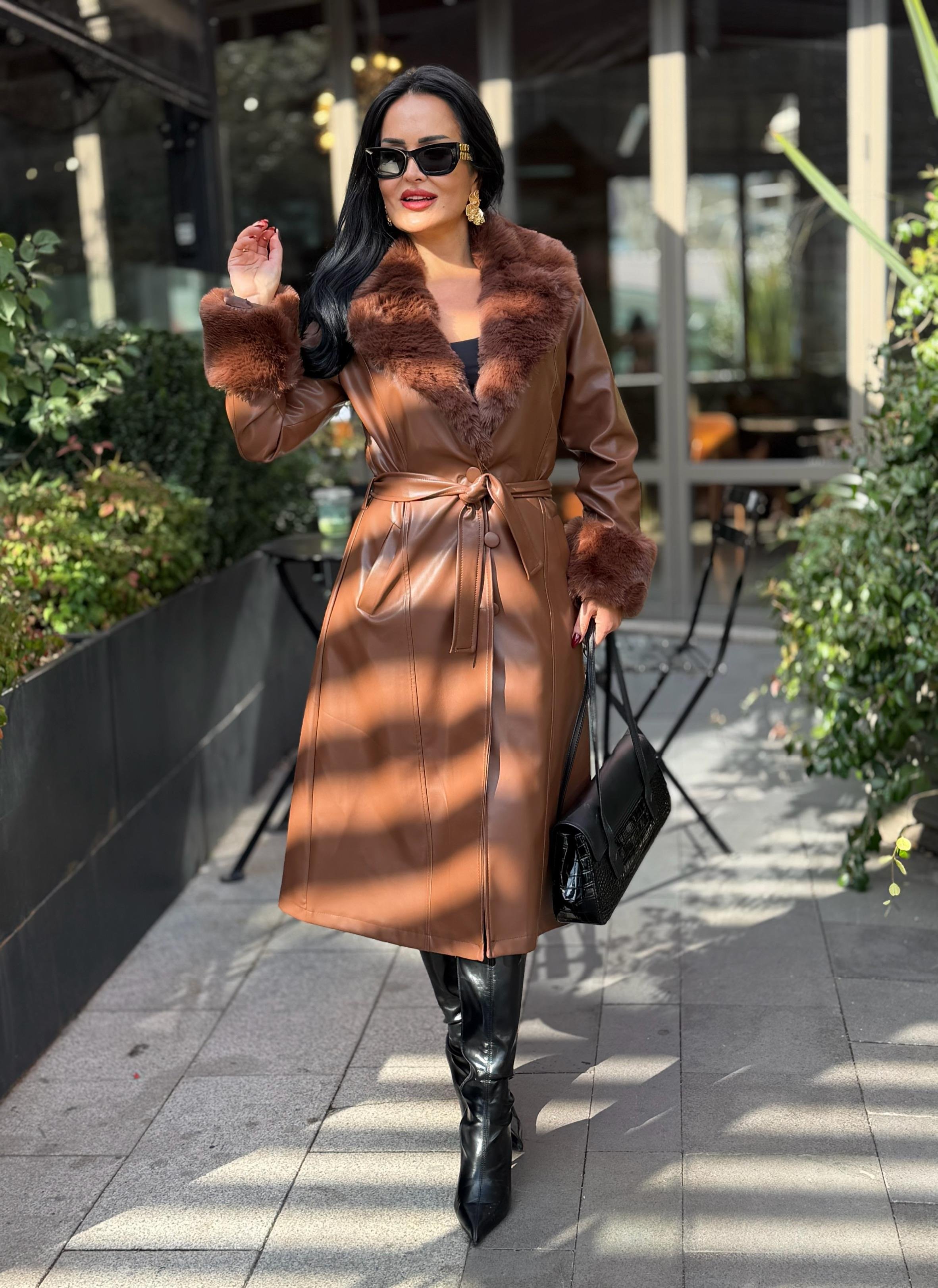 4875 Laura  uzun deri kaban4875