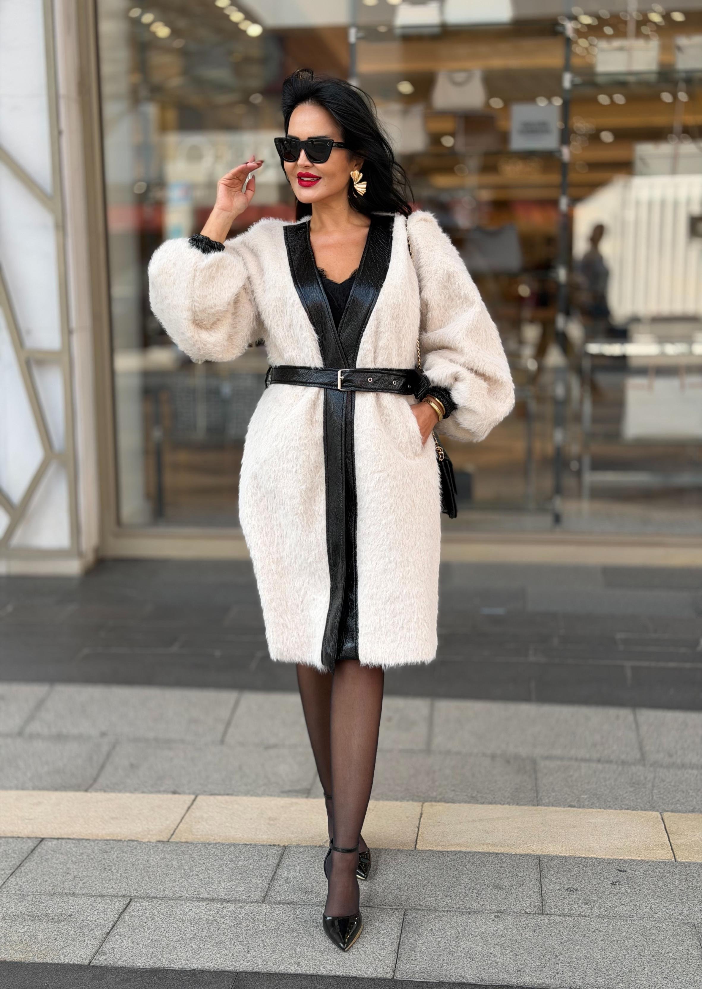 4878 Samira krem kaban4878