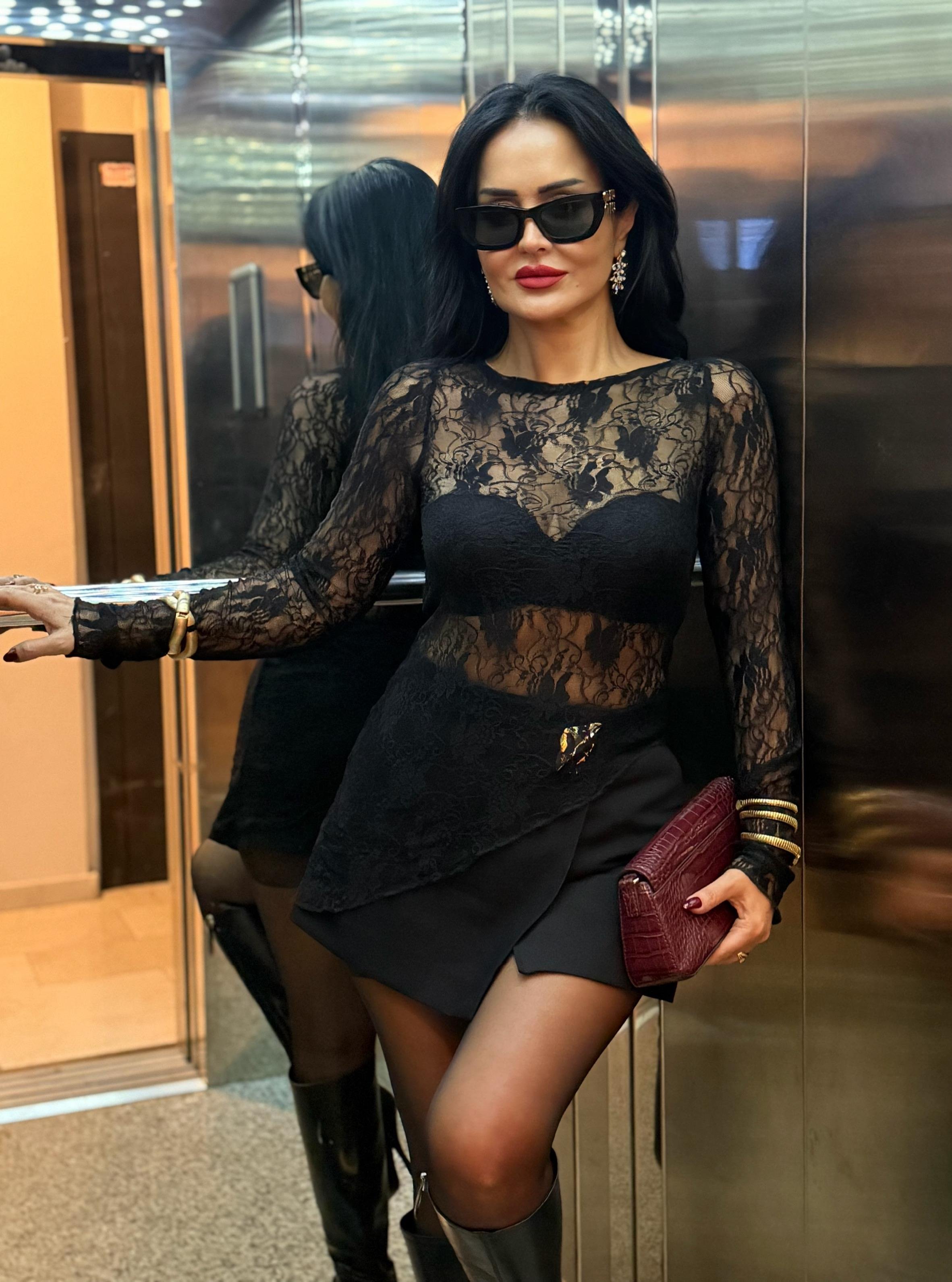 4881 Florida Dantel siyah bluz4881