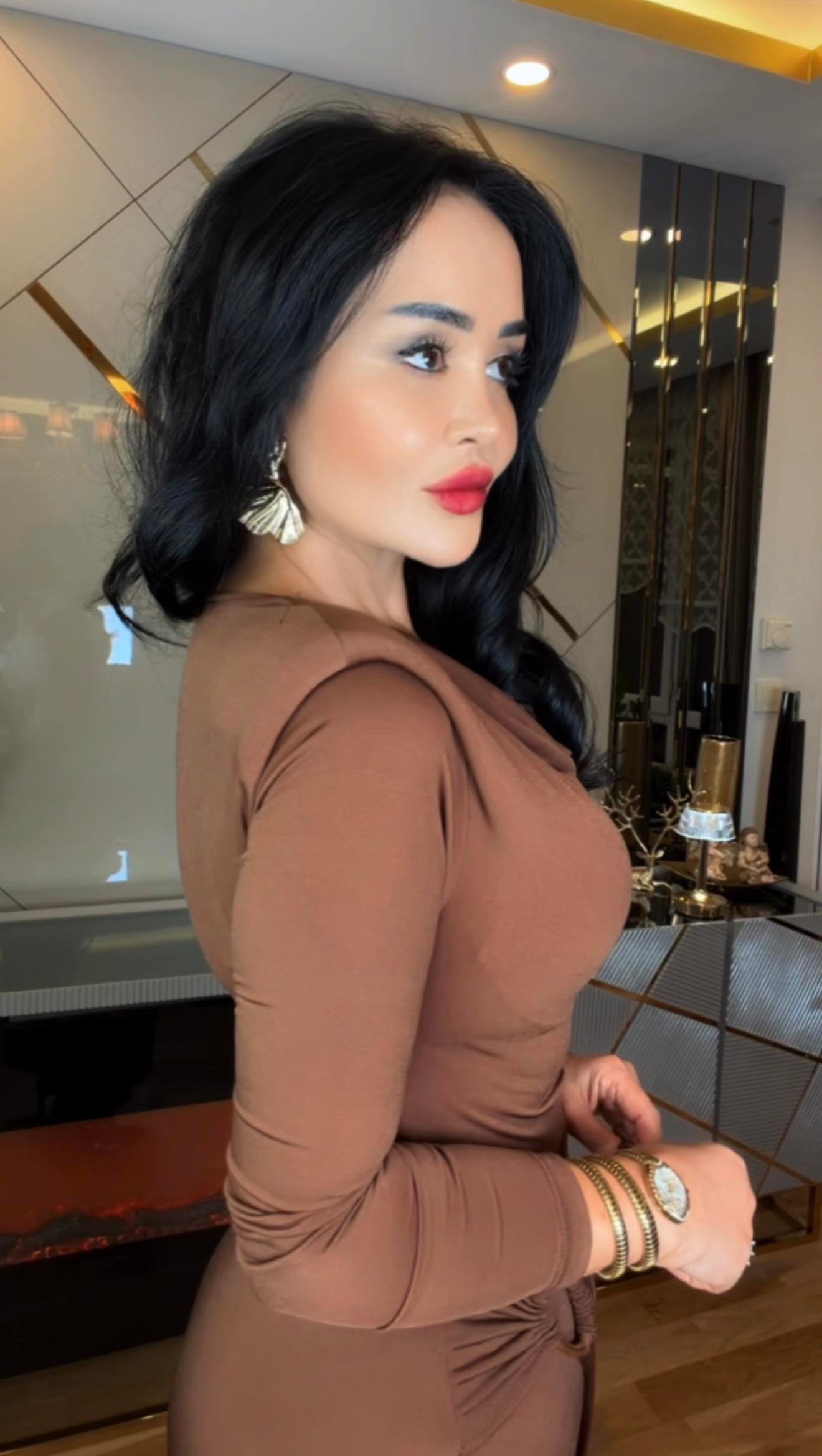 4884 Mavren kahverengi elbise4884