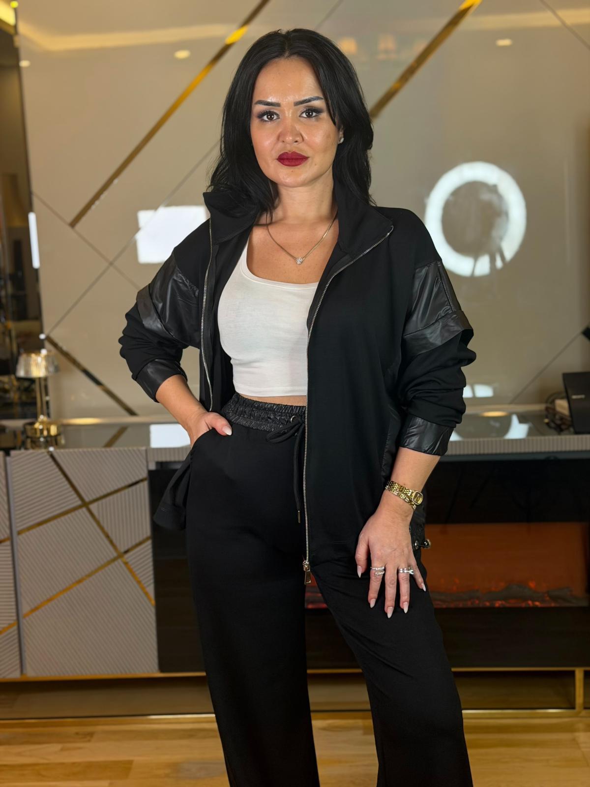 4925 Jessica garnili   siyah ikili takım4925