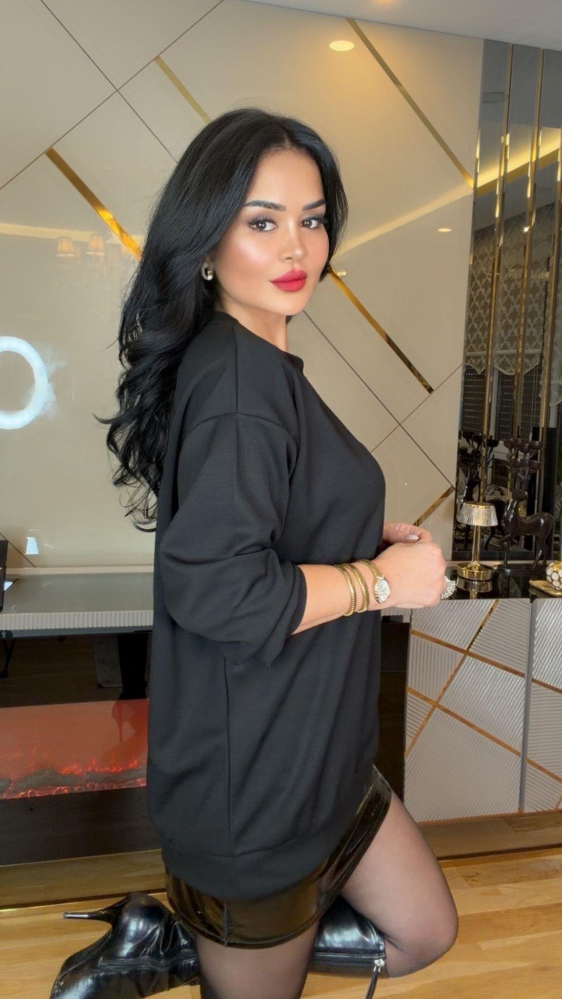 4932  Mily  Payetli İki  İplik  Sweatshırt4932