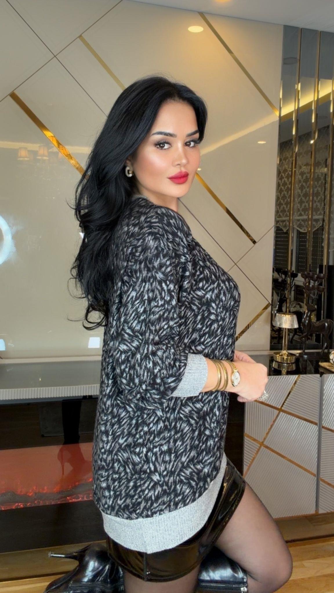 4933 Rain desenli yumoş sweatshirt4675