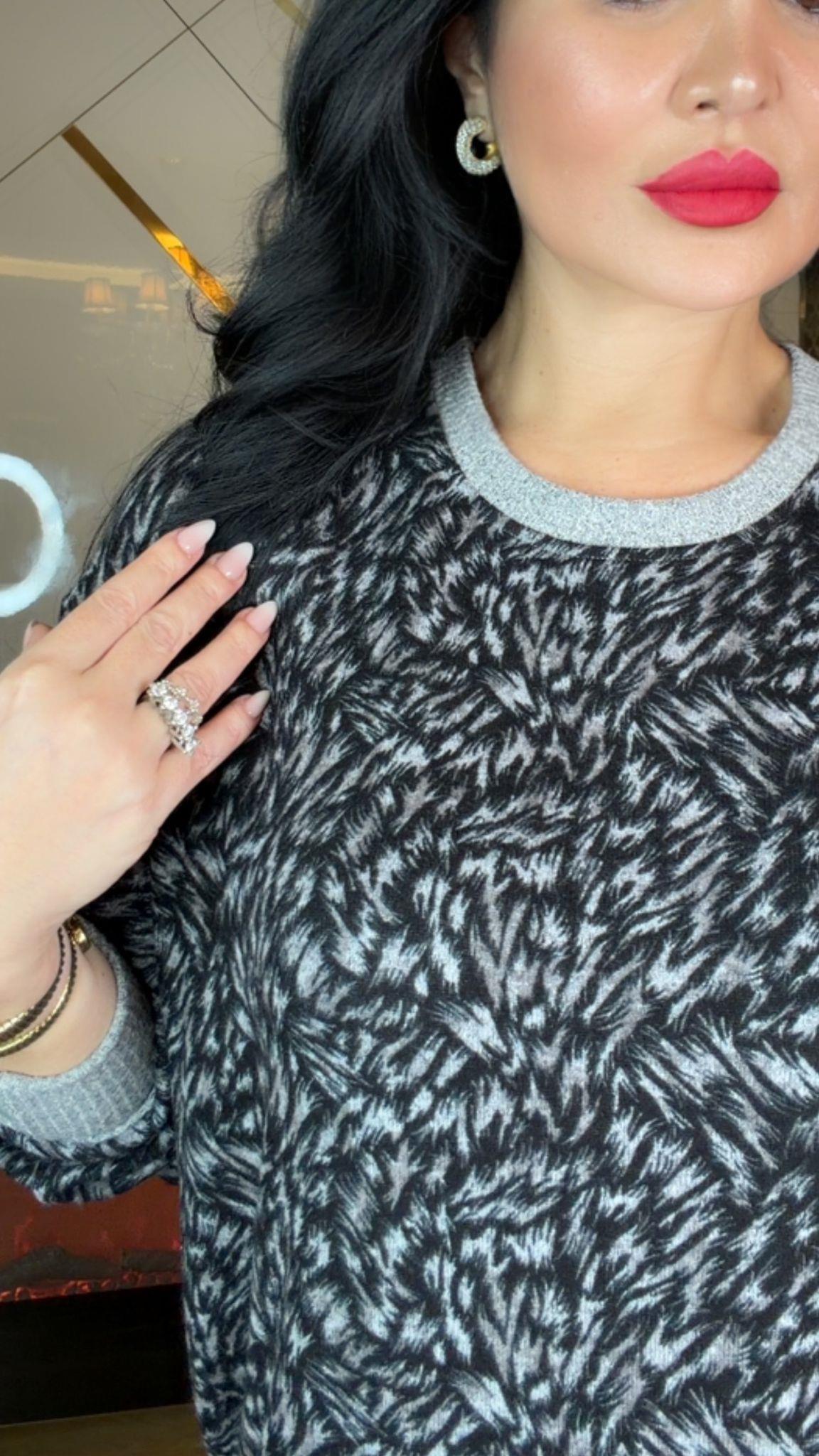 4933 Rain desenli yumoş sweatshirt4675