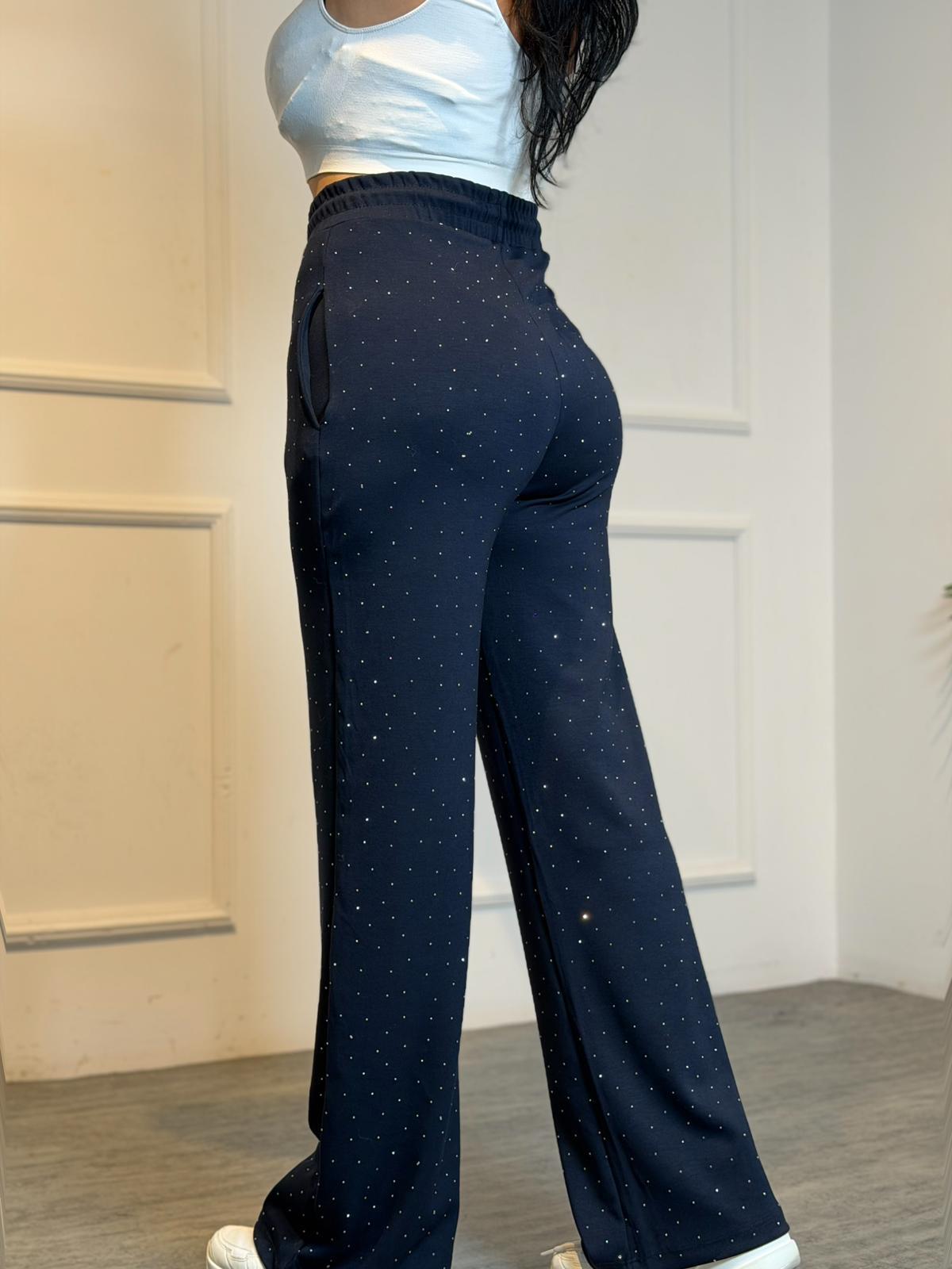 4947 Amelia taşlı lacivert eşofman4947