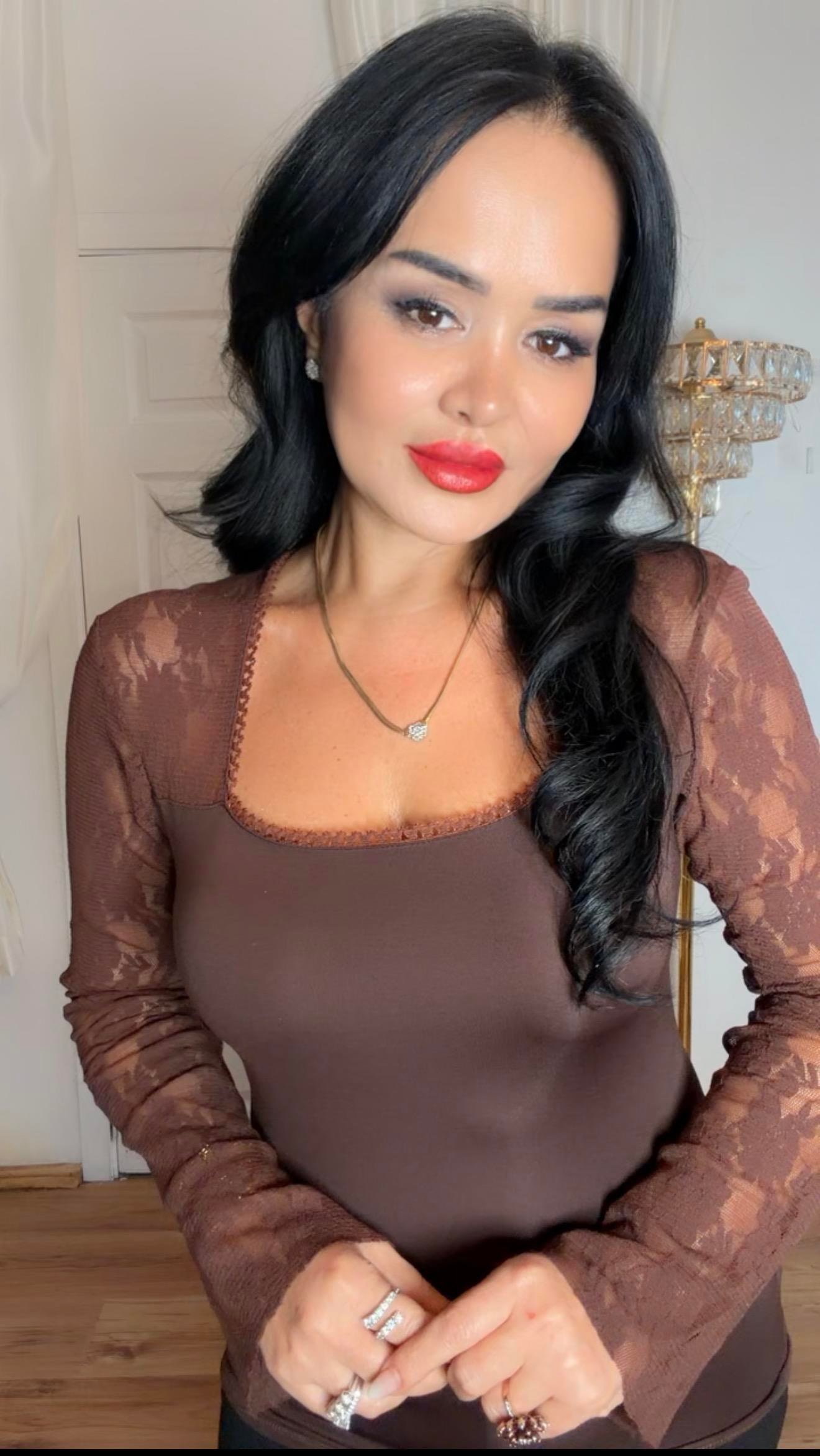 4953 Saden Bluz Kahverengi4953