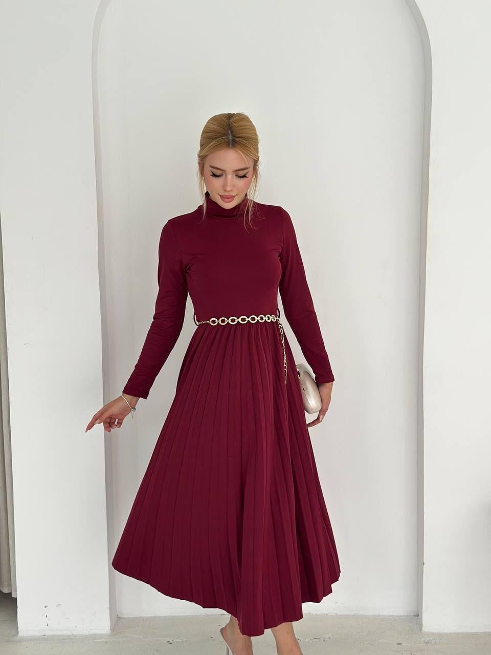 4964 Estelle bordo elbise4964