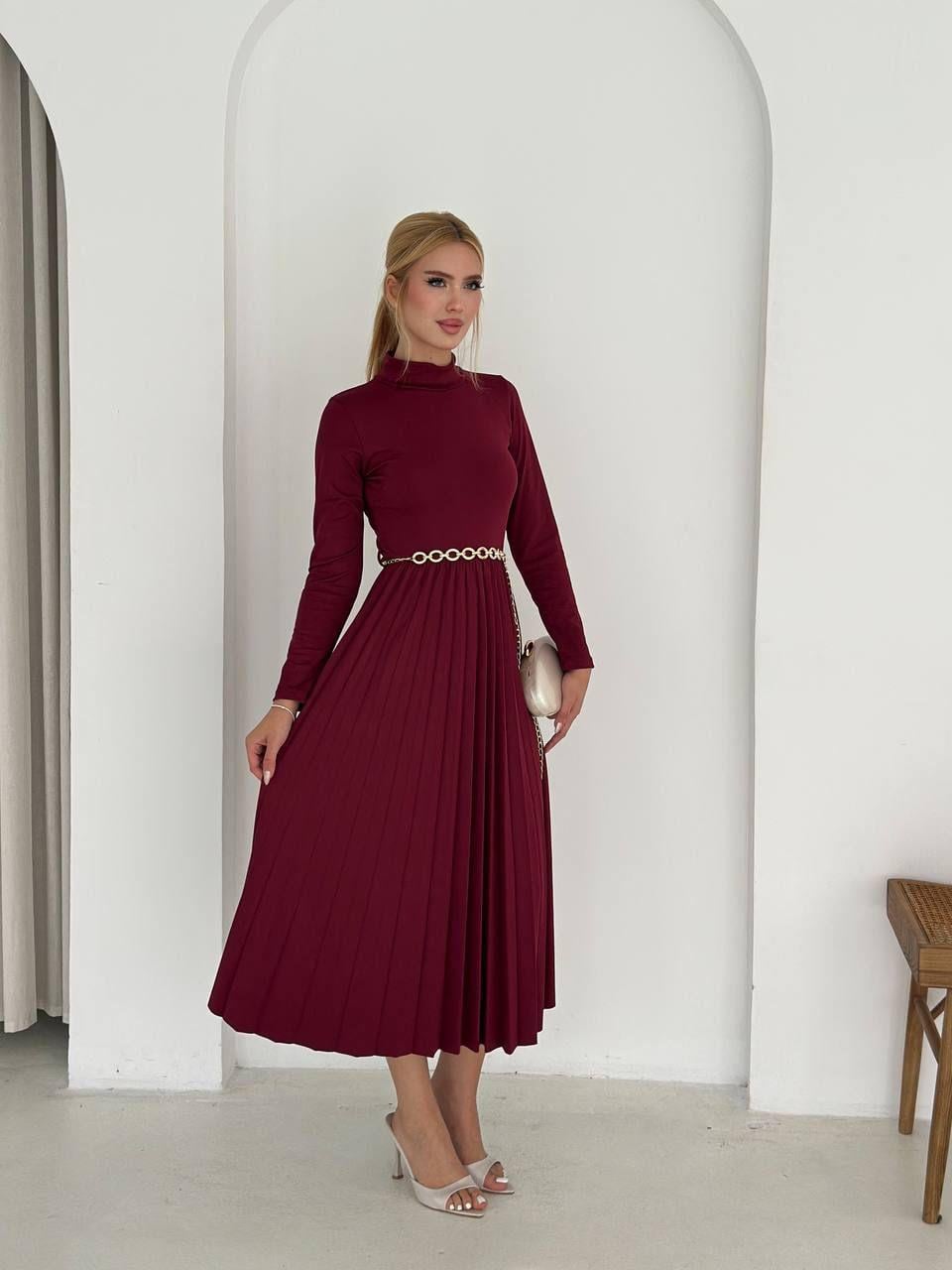 4964 Estelle bordo elbise4964