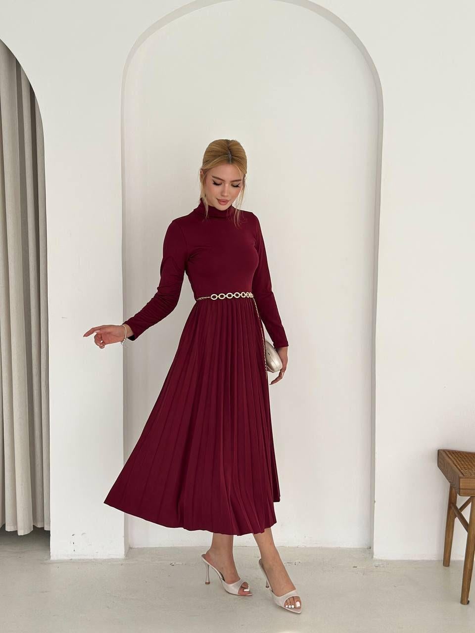4964 Estelle bordo elbise4964