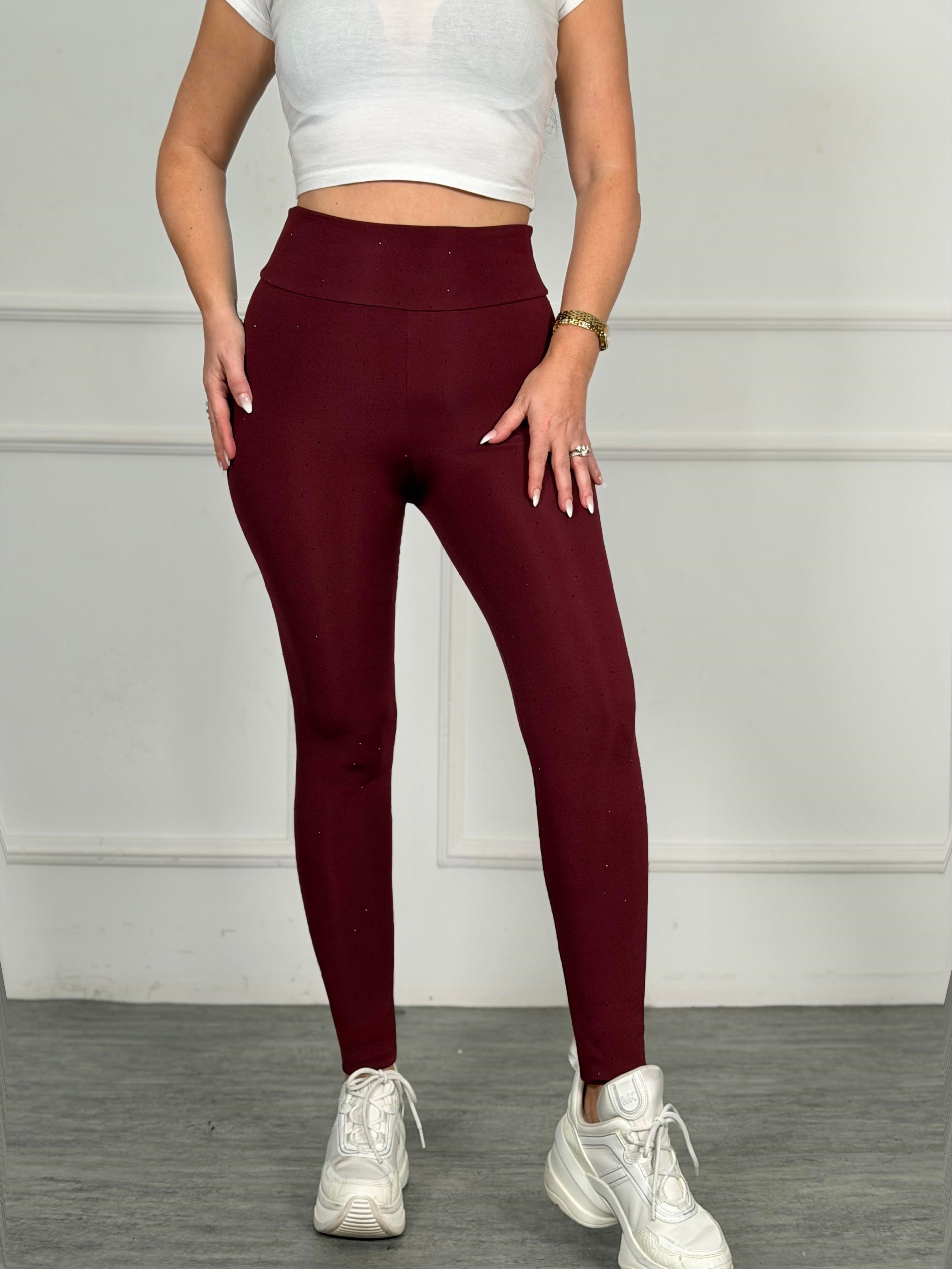 4981 Evila bordo Taşlı Tayt4981