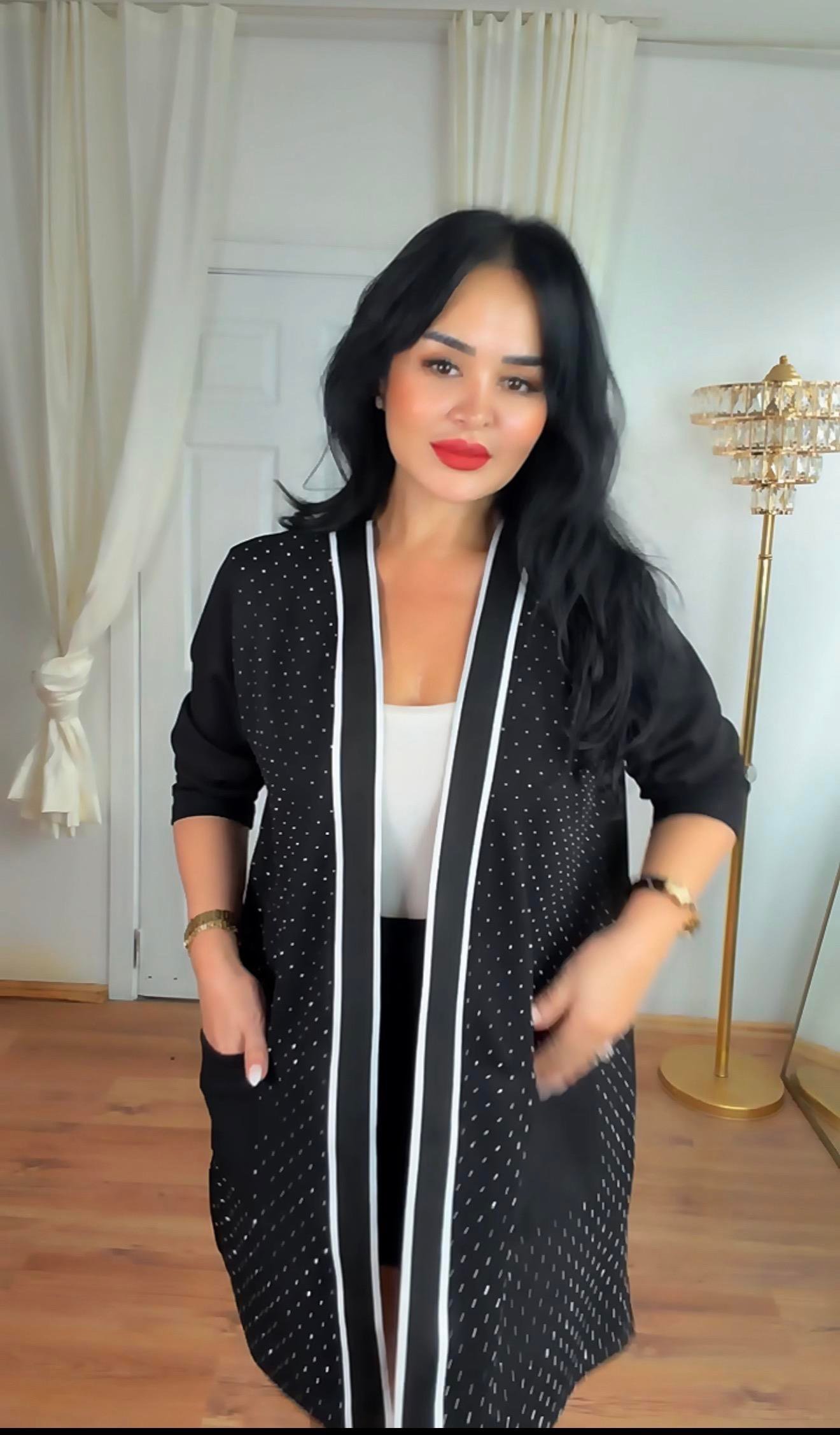 5021 Flora payetli piliseli ceket4935