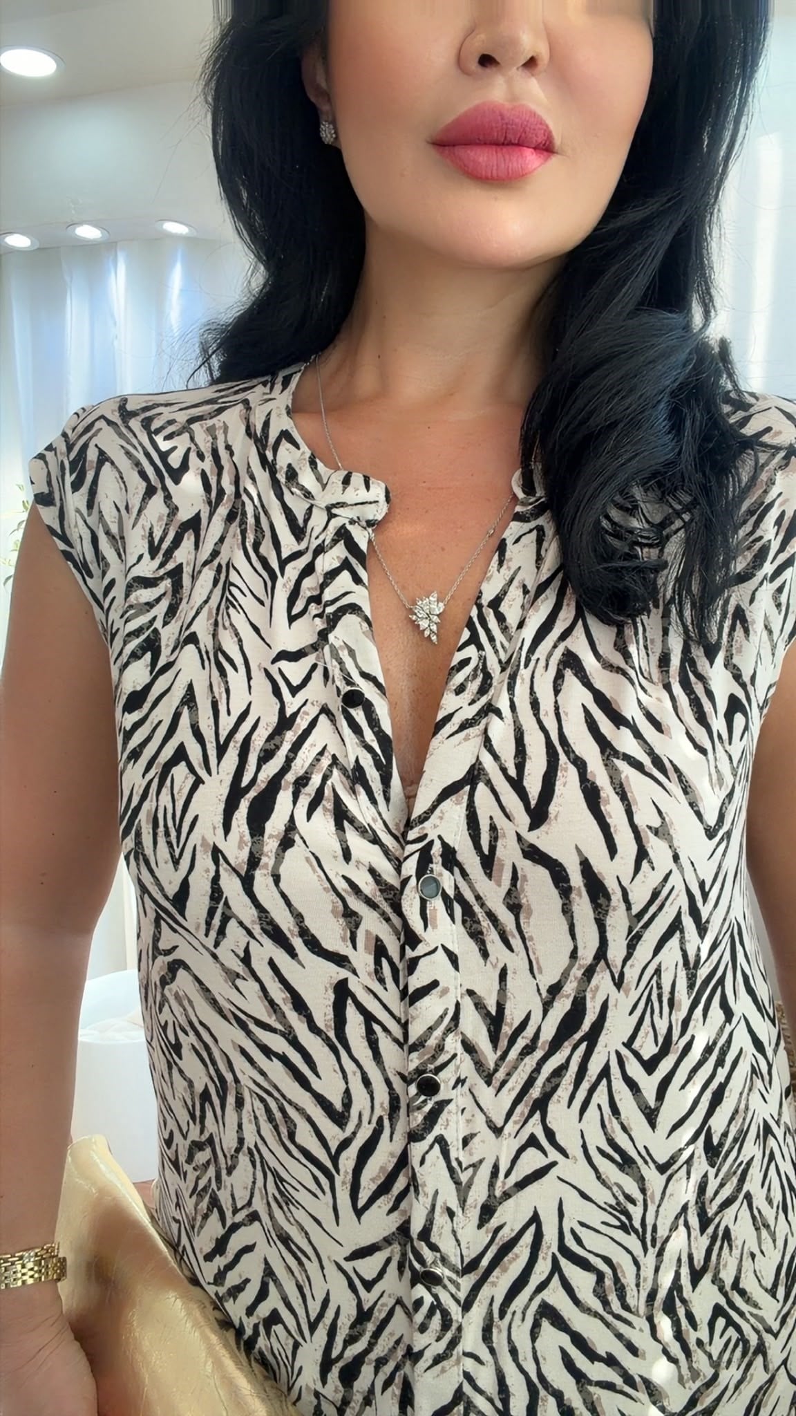 5038  Anoky Zebra Desenli Gömlek5038