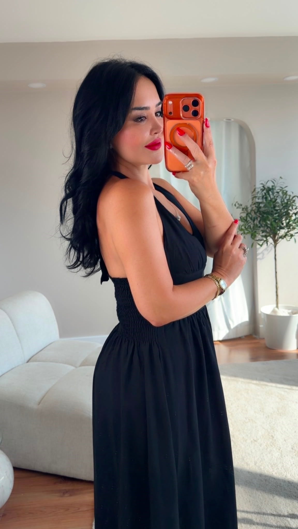 5044 Alina Siyah Elbise5044