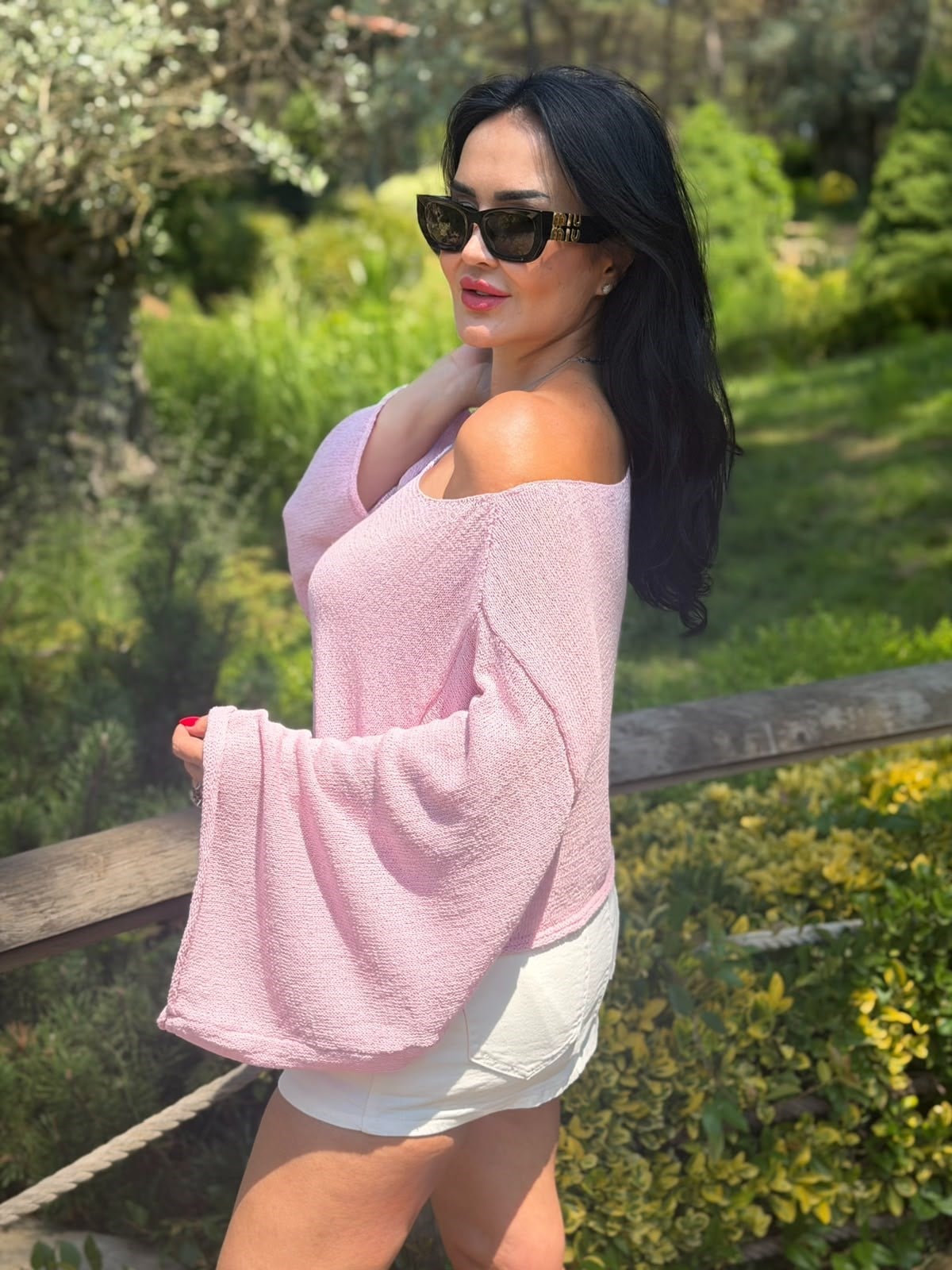 5051 Alina pembe bluz5051