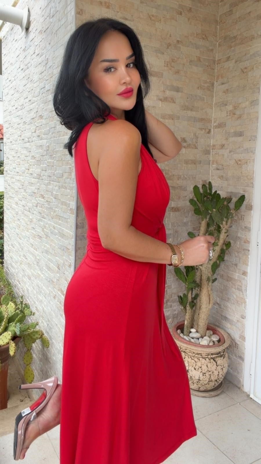 5059 Vera kırmızı elbise5059
