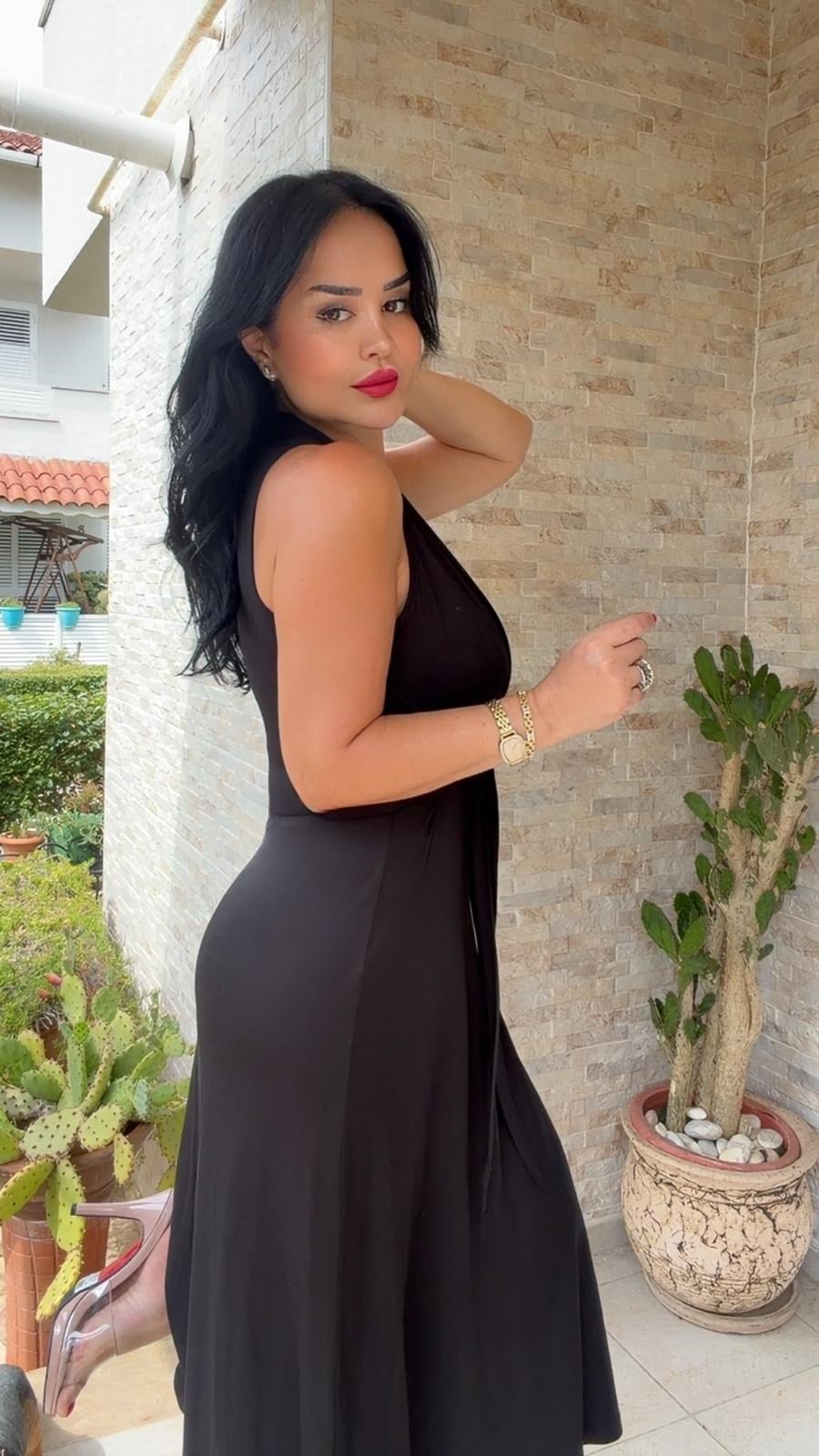 5059 Vera siyah elbise5059