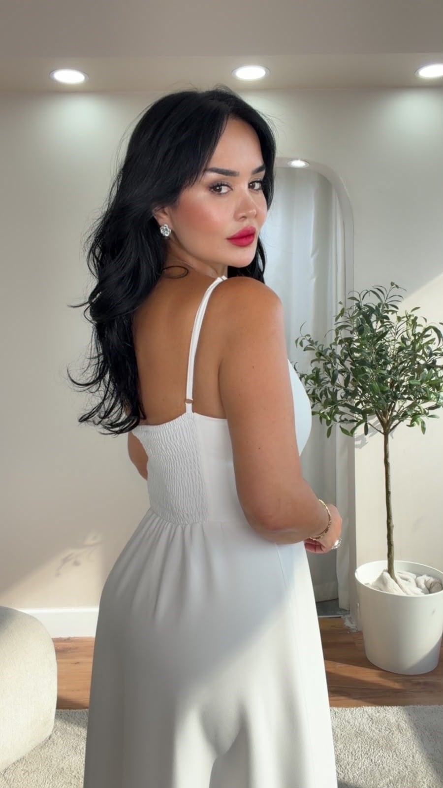 5066 Wanda  Beyaz Elbise5066