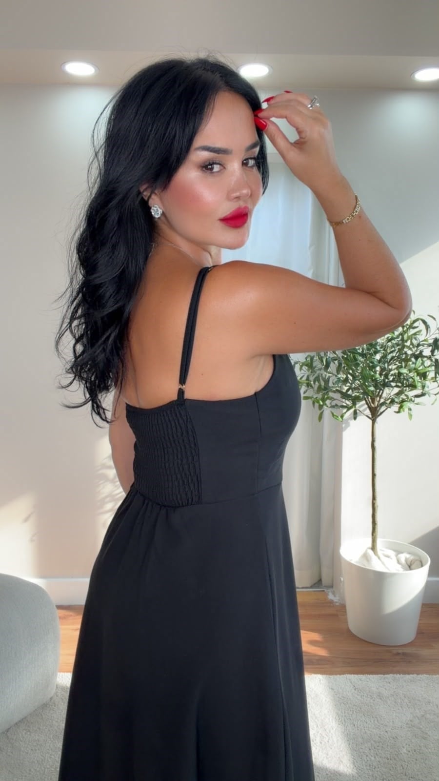 5066 Wanda  Siyah  Elbise5066