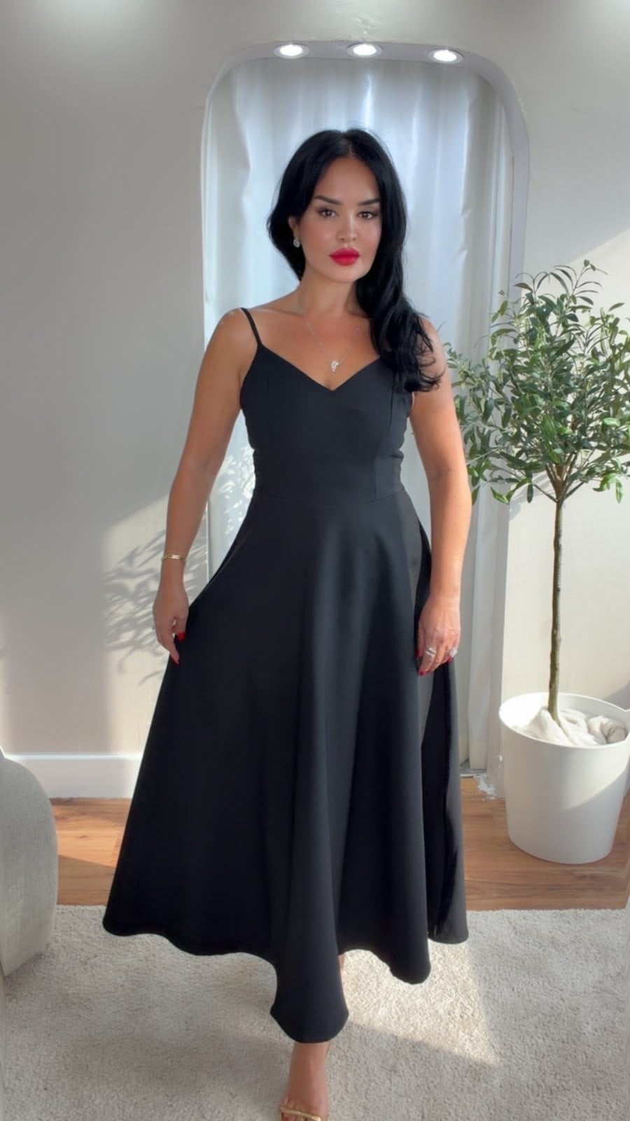 5066 Wanda  Siyah  Elbise5066