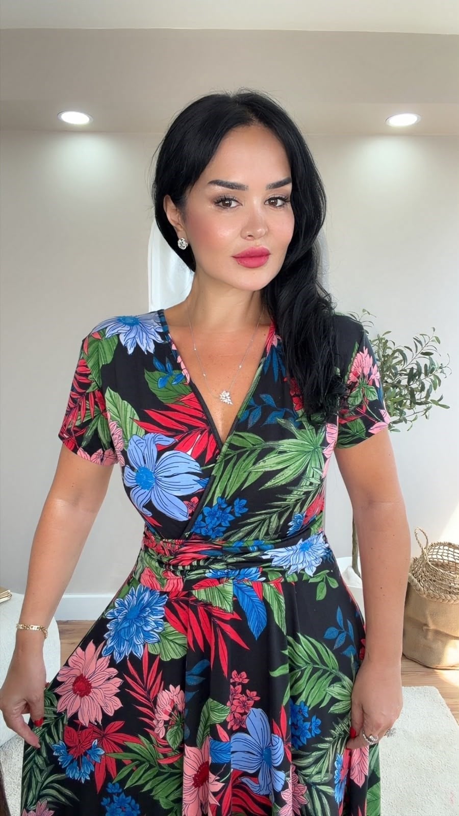 5067 Bonita Çiçek Desenli Elbise5067
