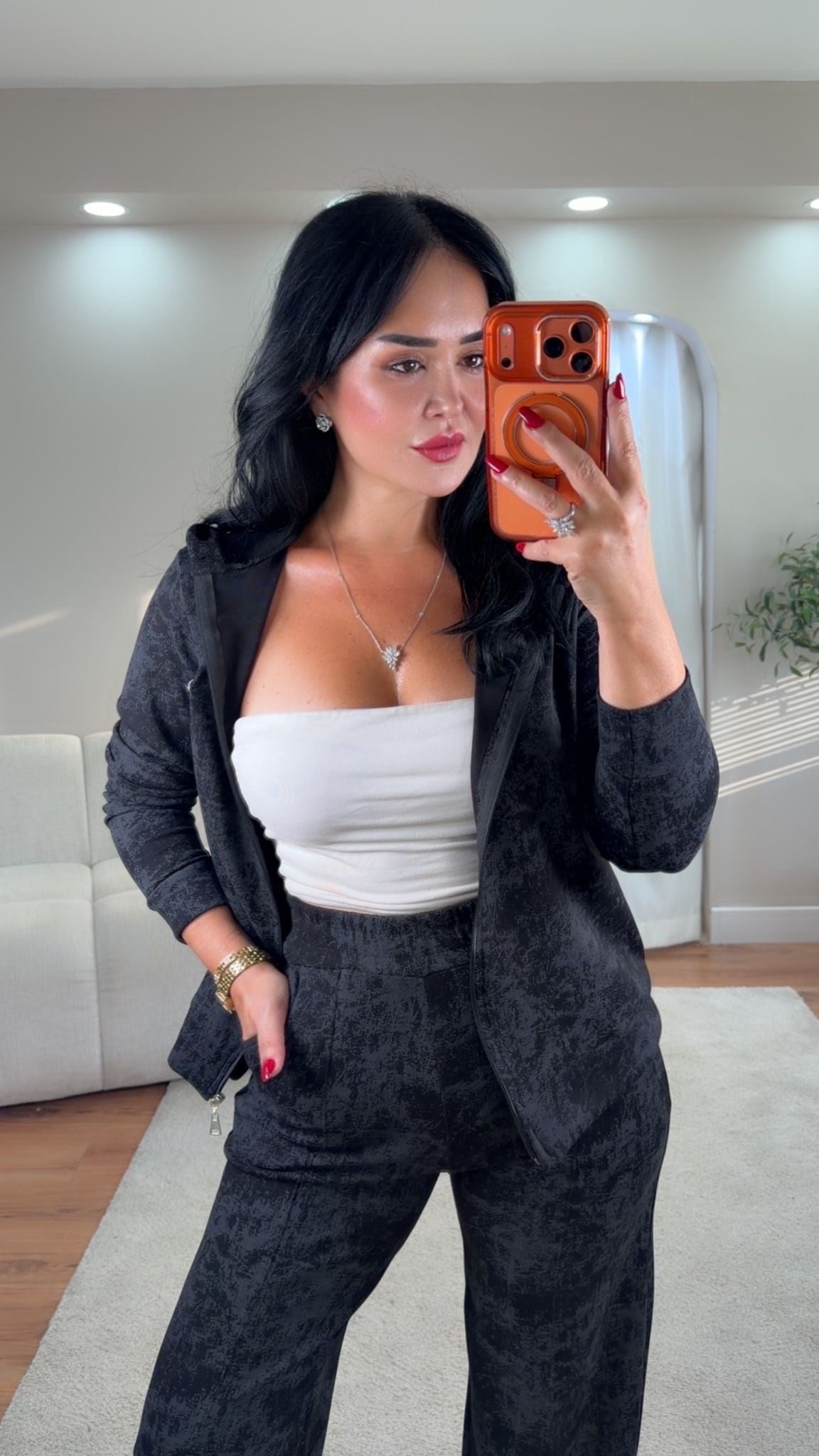 5088 Lancome siyah eşofman takım5088