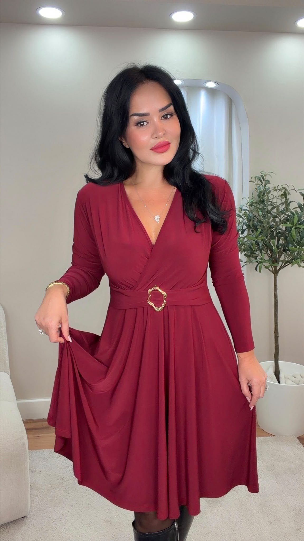6020 Mindy Siyah Elbise 6020