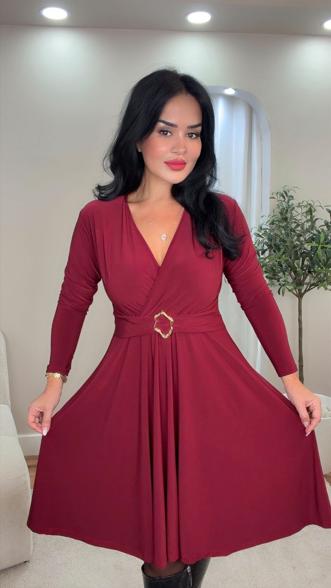 6020 Mindy Siyah Elbise 6020