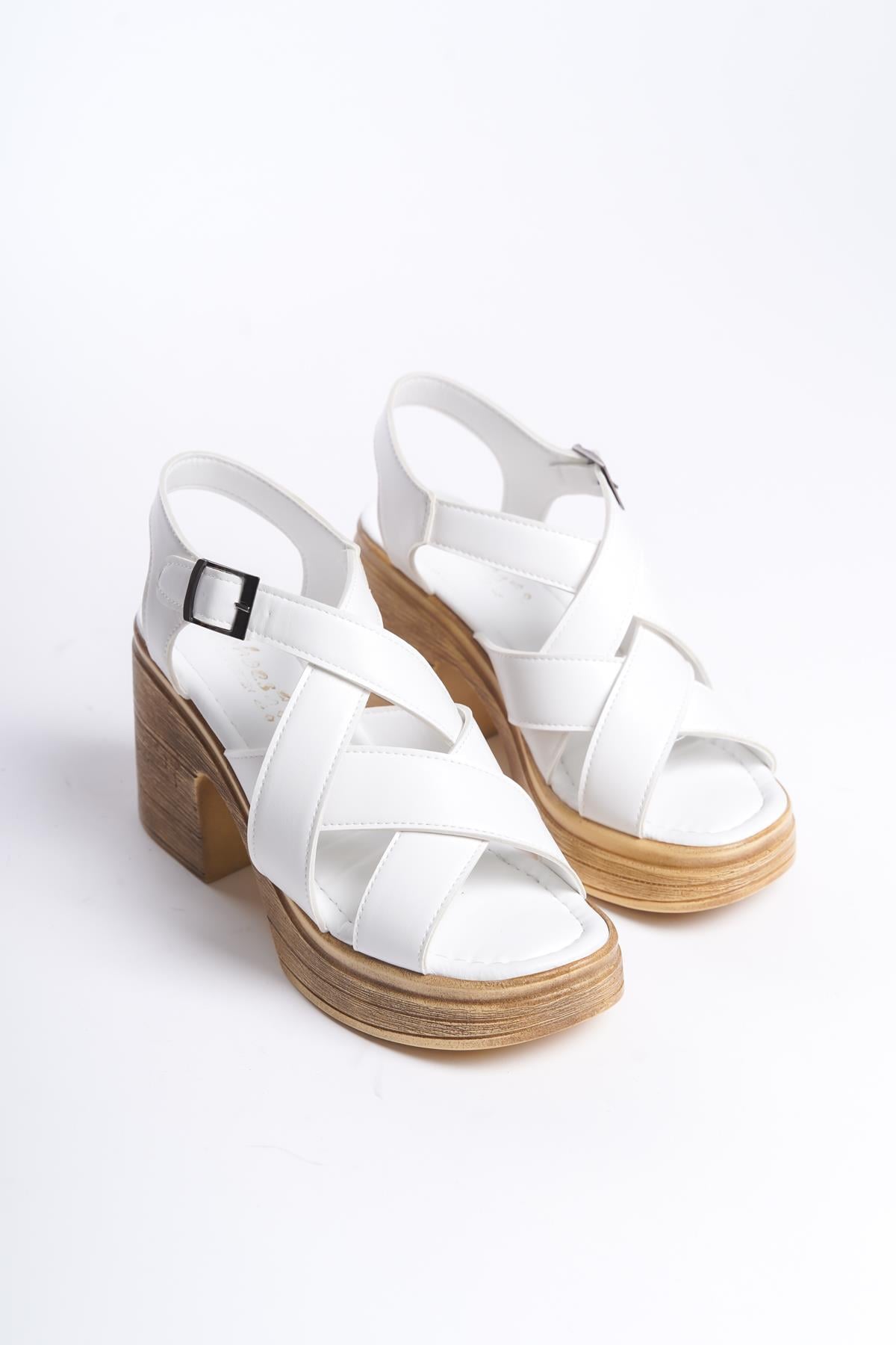 Kadın Diego Ortopedik İç Taban( 8 cm )  Platform Topuk Sandalet