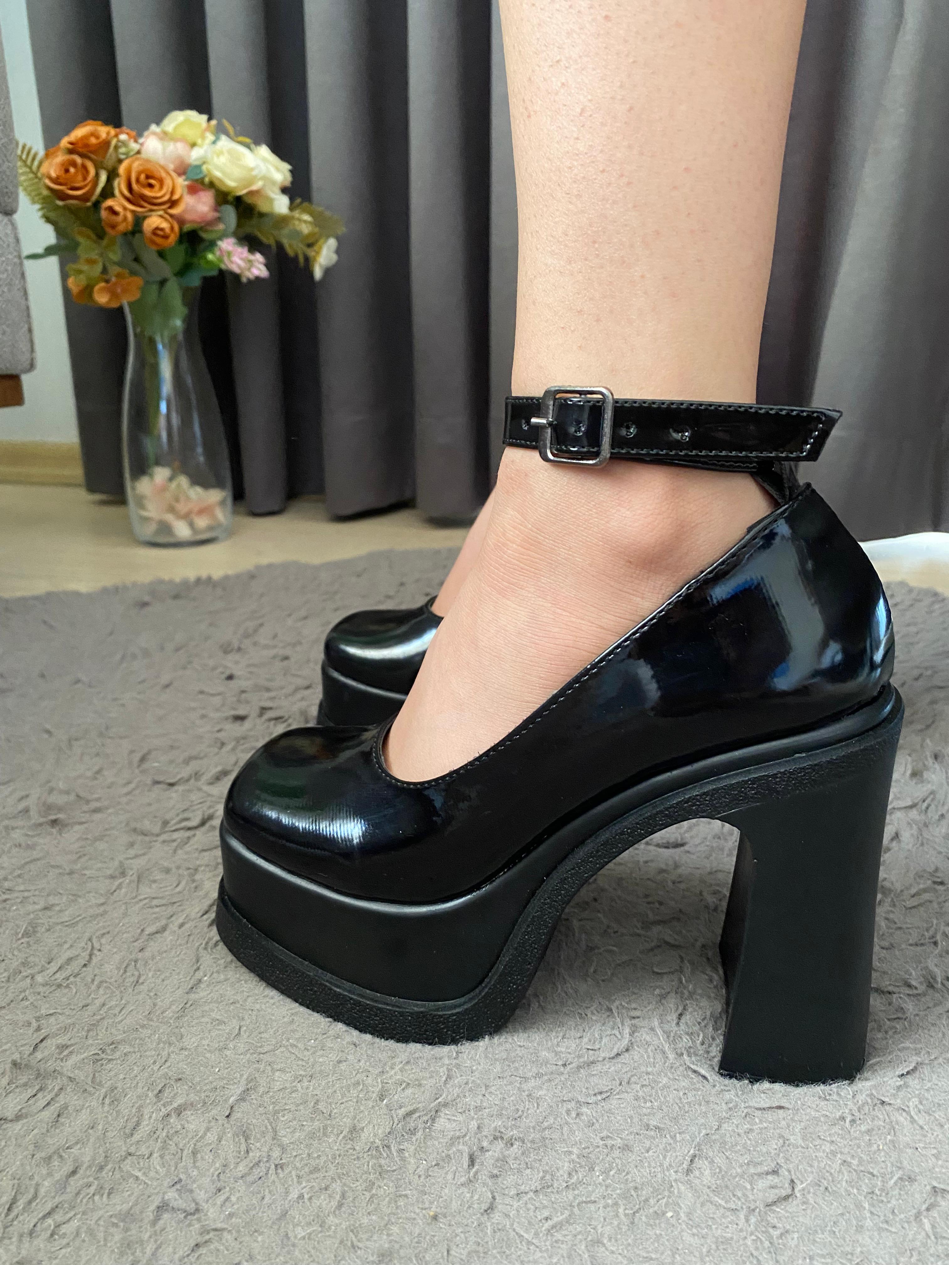Kadın Elanor Bilekten Bağlamal (12 cm ) Platform Topuklu Ayakkabı