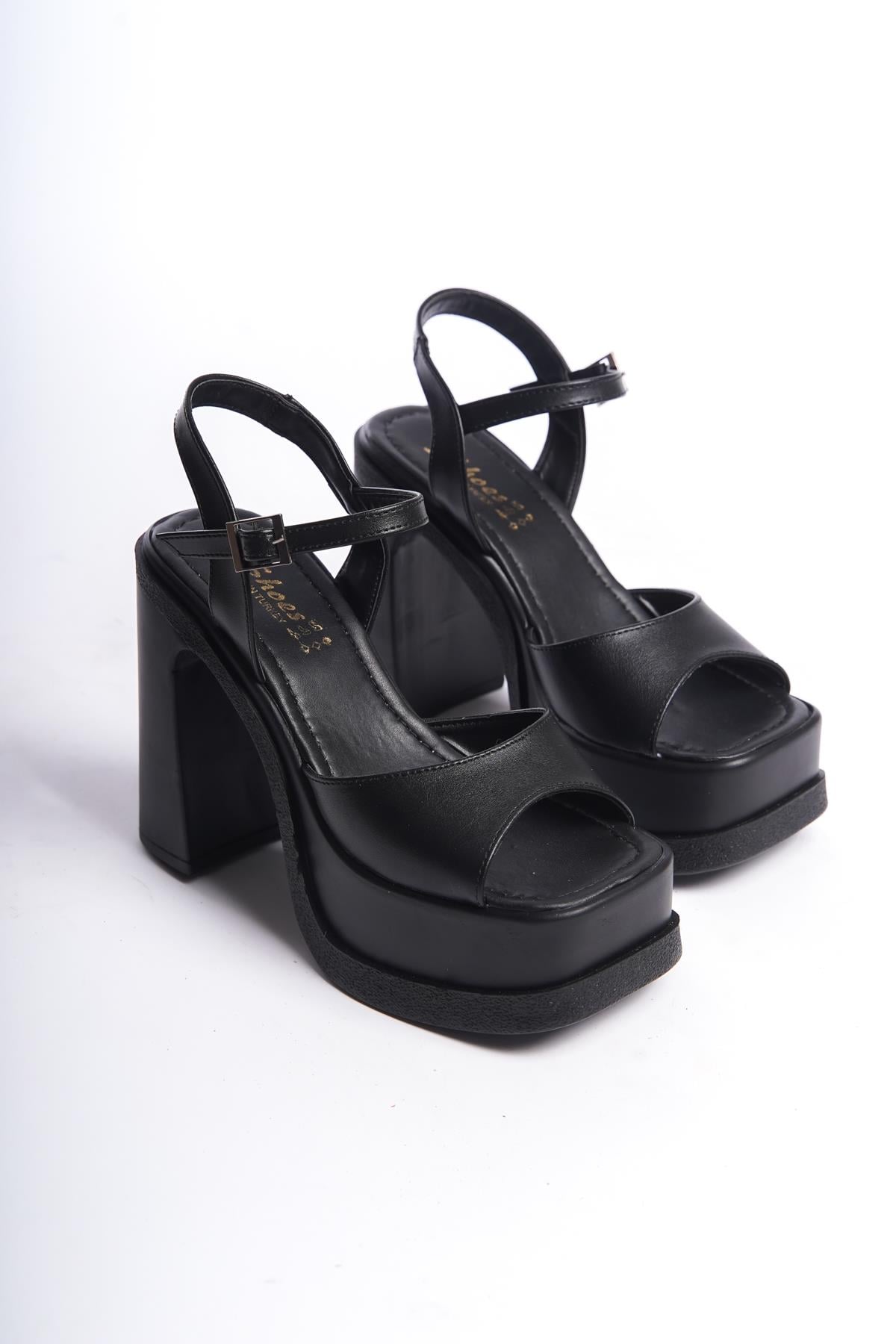 Kadın Lenisi Tek Bantlı (12 cm ) Platform Topuklu Ayakkabı