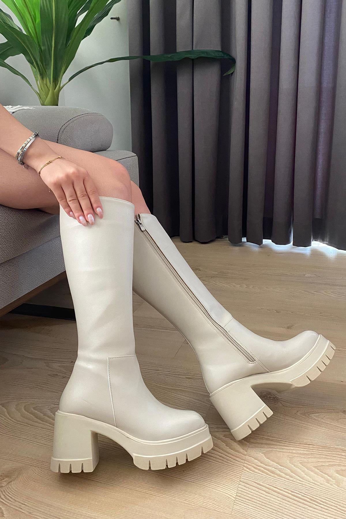 Kadın Oslo 8 cm Topuklu Yandan Fermuarlı Çizme
